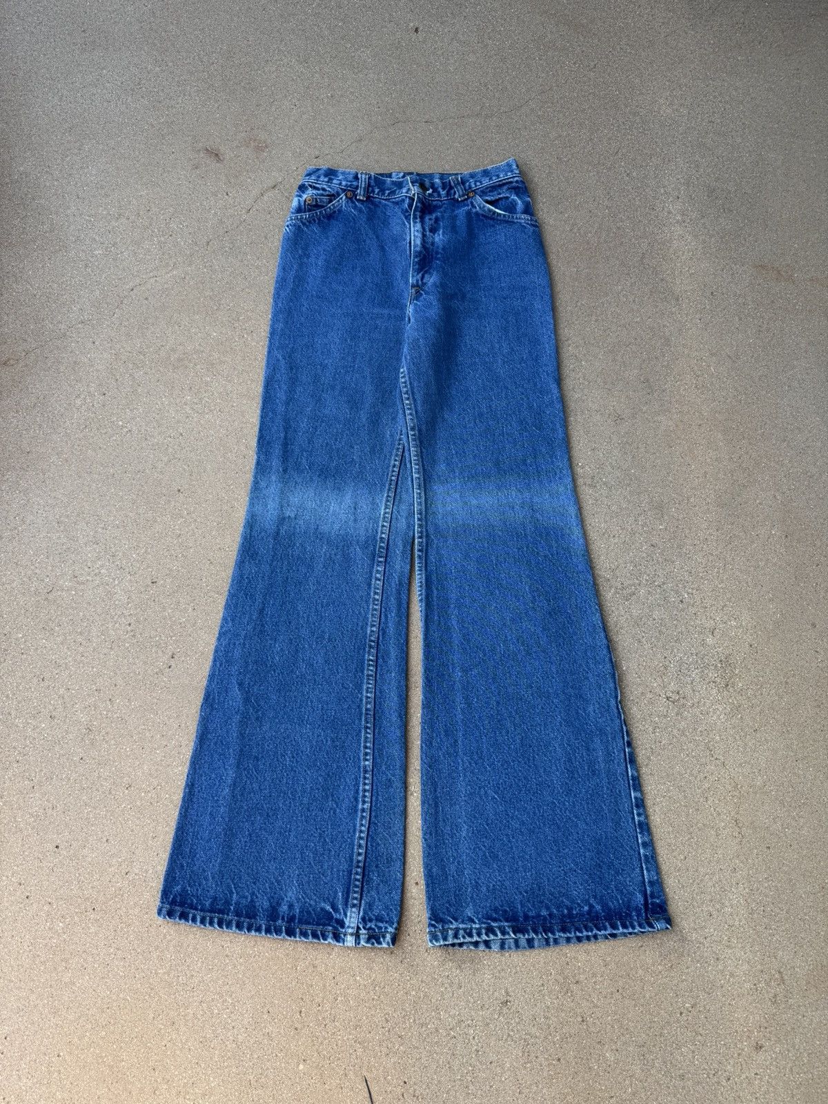 Levi's Vtg 70s Levi’s 26089 Orange Tab Bellbottom Flare Jeans 26x31 Size 26" / US 2 / IT 38 - 1 Thumbnail