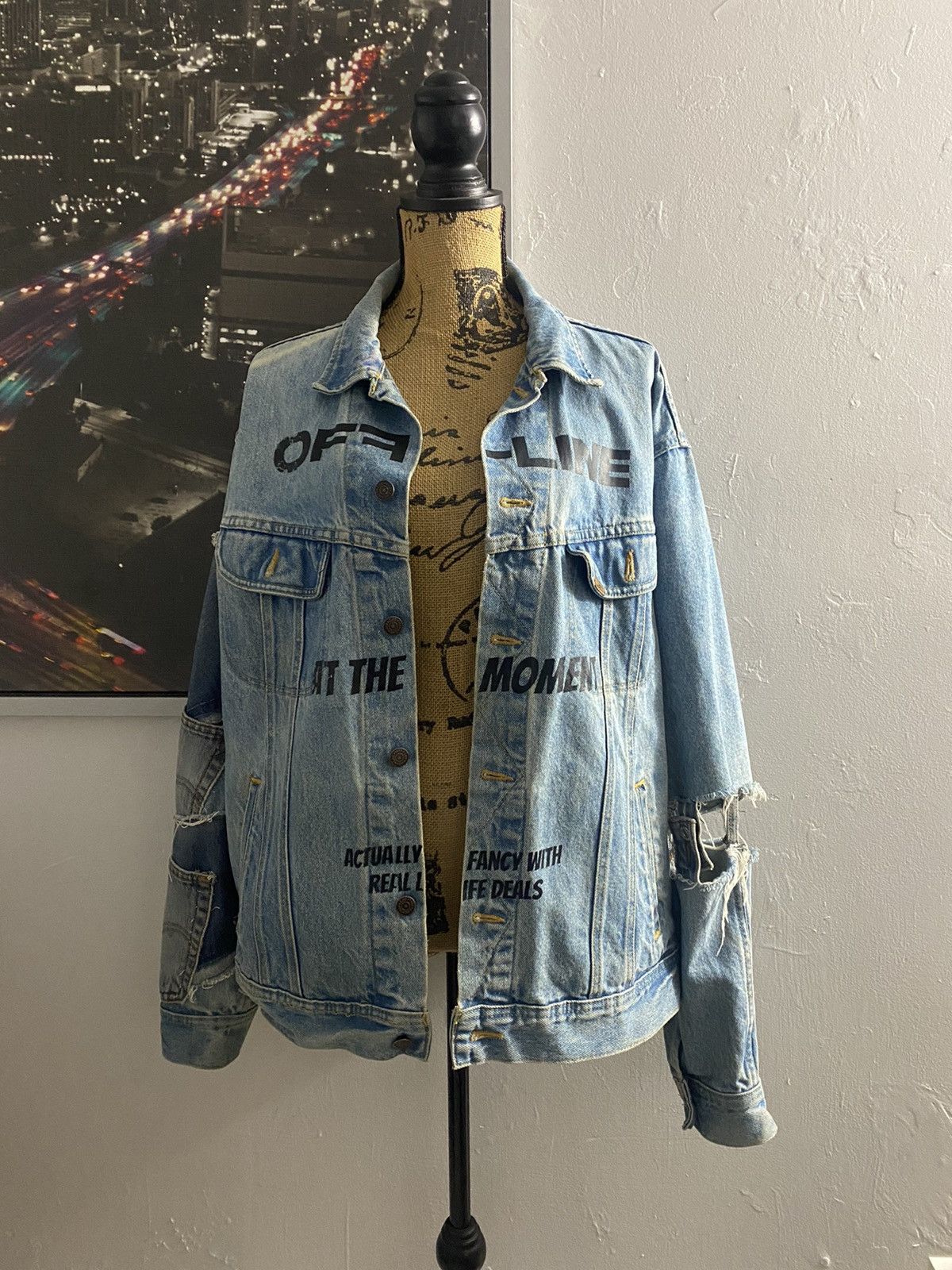 Christian Audigier × Hysteric Glamour × If Six Was Nine OFFLINE Fvck off denim jacket Size US L / EU 52-54 / 3 - 1 Thumbnail