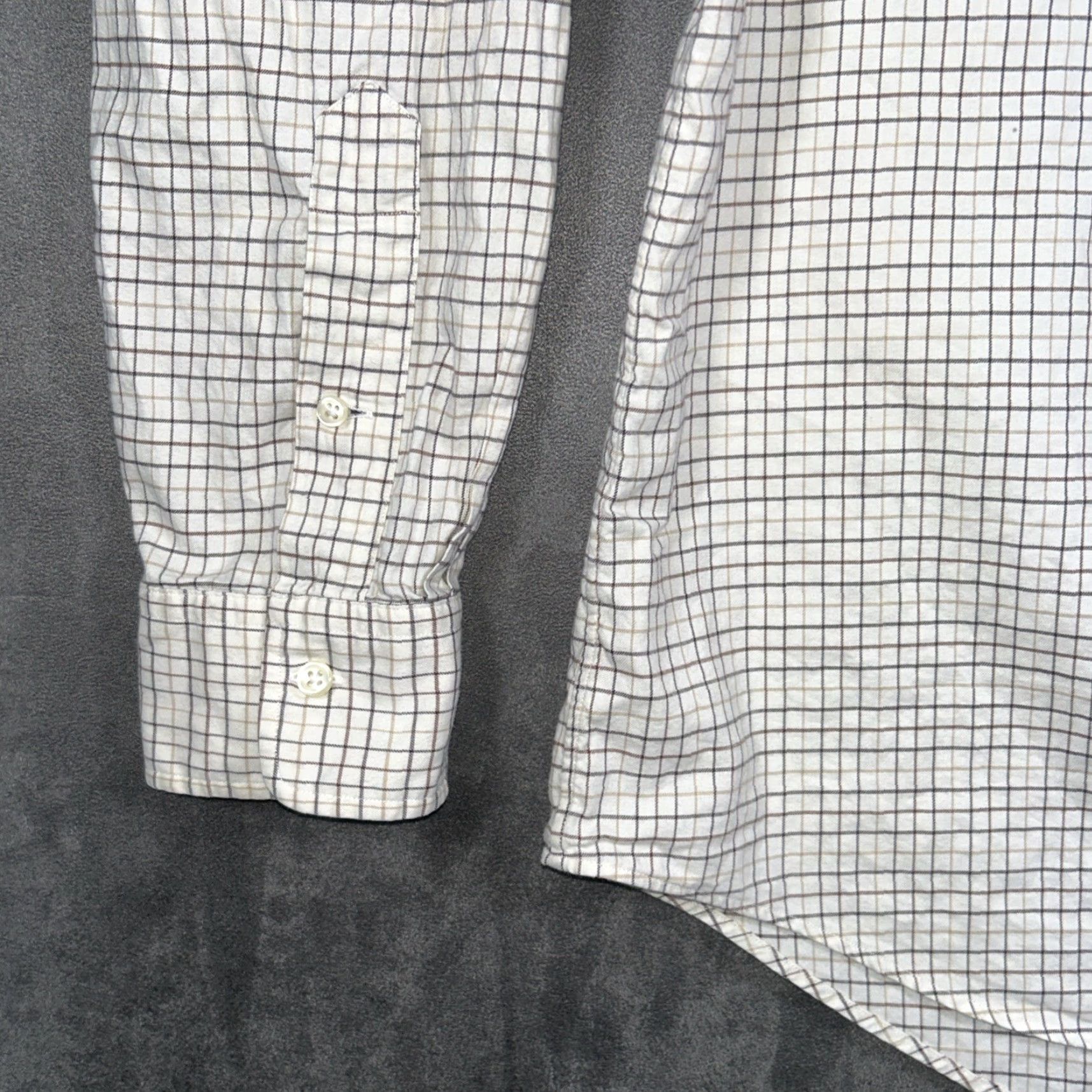 Polo Ralph Lauren Polo Ralph Lauren Shirt Mens L Ivory Brown Check Long Sleeve Button Up Size US L / EU 52-54 / 3 - 6 Thumbnail
