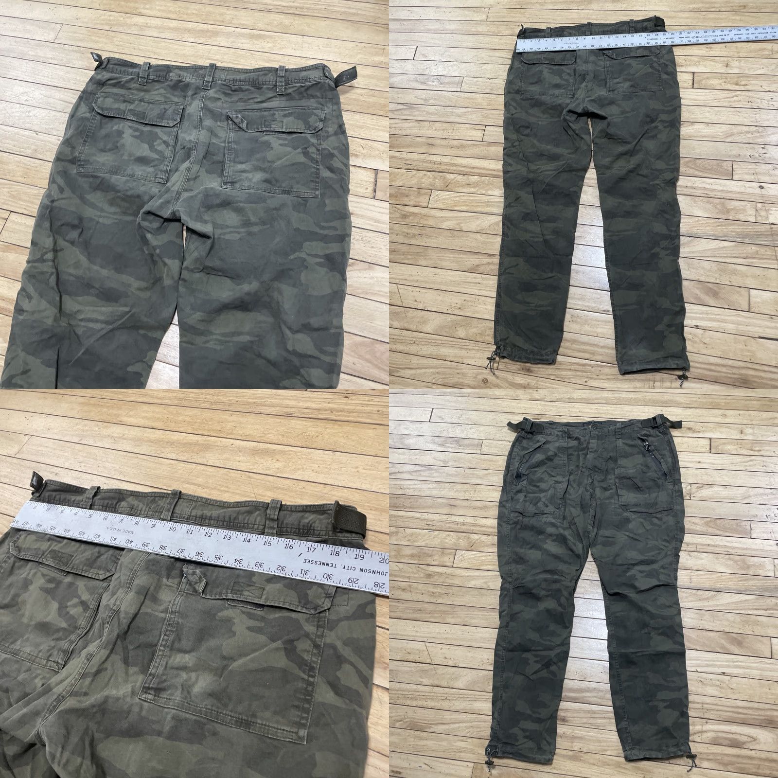 Abercrombie & Fitch VINTAGE Abercrombie & Fitch Military Camo Cargo Pants Men 36x32 Slim Straight Green Camouflage Cargo Pocket Zip Navy? Size US 36 / EU 52 - 11 Thumbnail