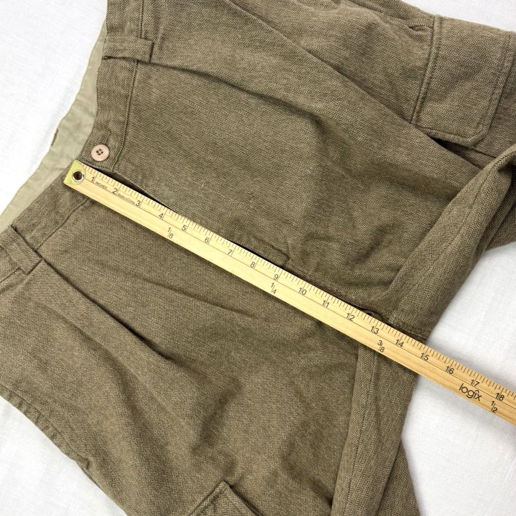 Nautica VINTAGE Nautica Cargo Pants Mens 36x30 Brown Relaxed Solid Zip 90s Punk Grunge Hipster Y2K Pants Size US 36 / EU 52 - 7 Thumbnail