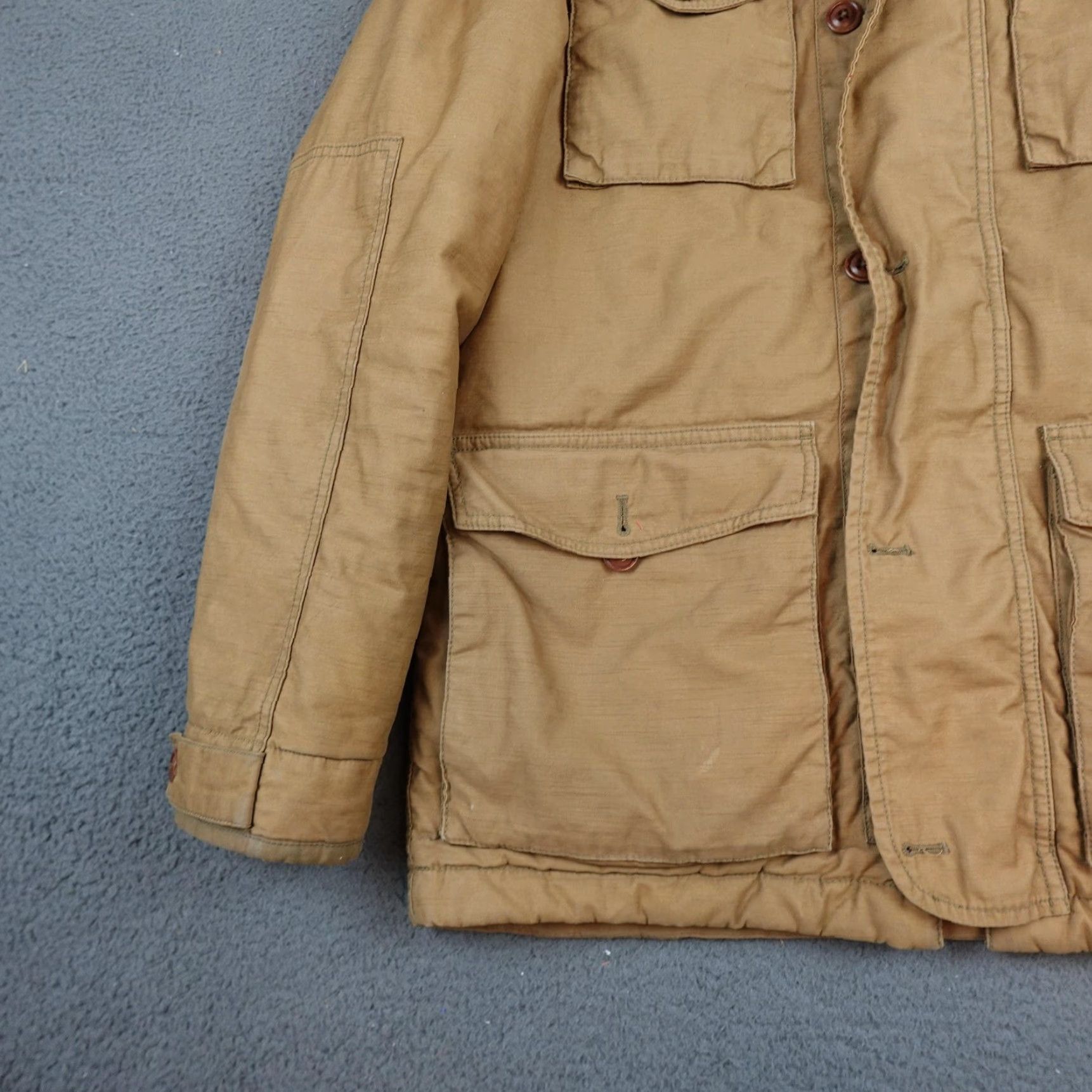 J.Crew J.Crew Field Mechanics Jacket Mens M Beige Hooded Canvas Full Zip Insulated Military Style Shirt? Size US M / EU 48-50 / 2 - 4 Thumbnail