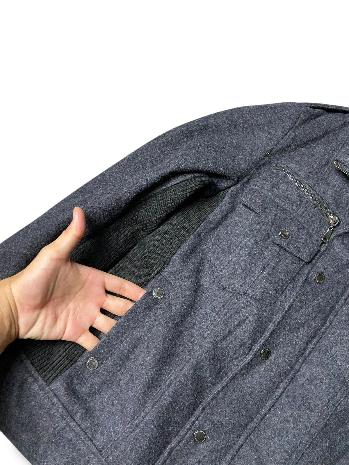 semanticdesign Semantic Design Dual Zipper Washed Grey Jacket (156) Size US M / EU 48-50 / 2 - 7 Thumbnail