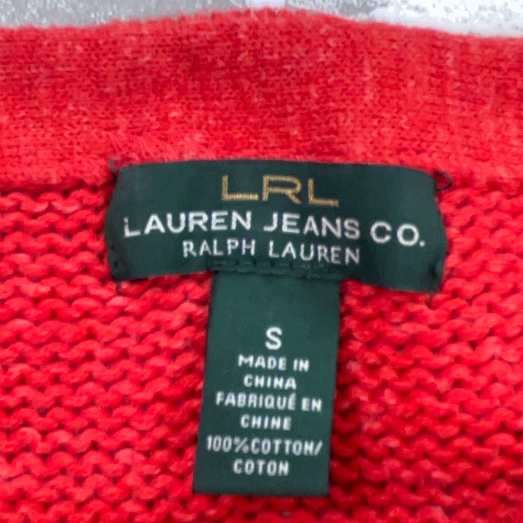 Ralph Lauren Lauren Ralph Lauren Sweater Women Small Red Aztec Southwestern Tribal Knit LRL Size S / US 4 / IT 40 - 2 Thumbnail