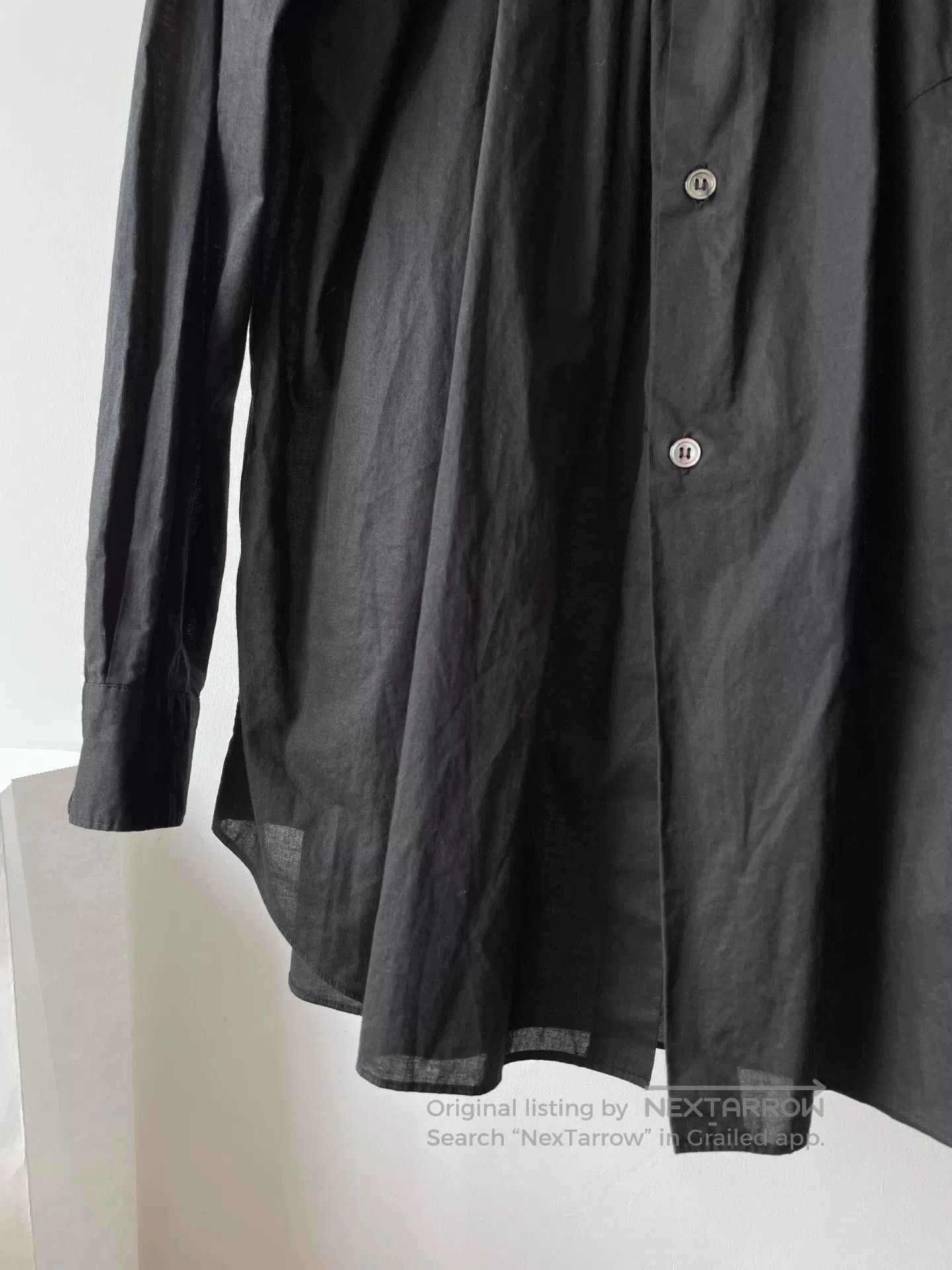Rei Kawakubo Comme des Garcons Black Tie Shirt. Size S / US 4 / IT 40 - 3 Thumbnail