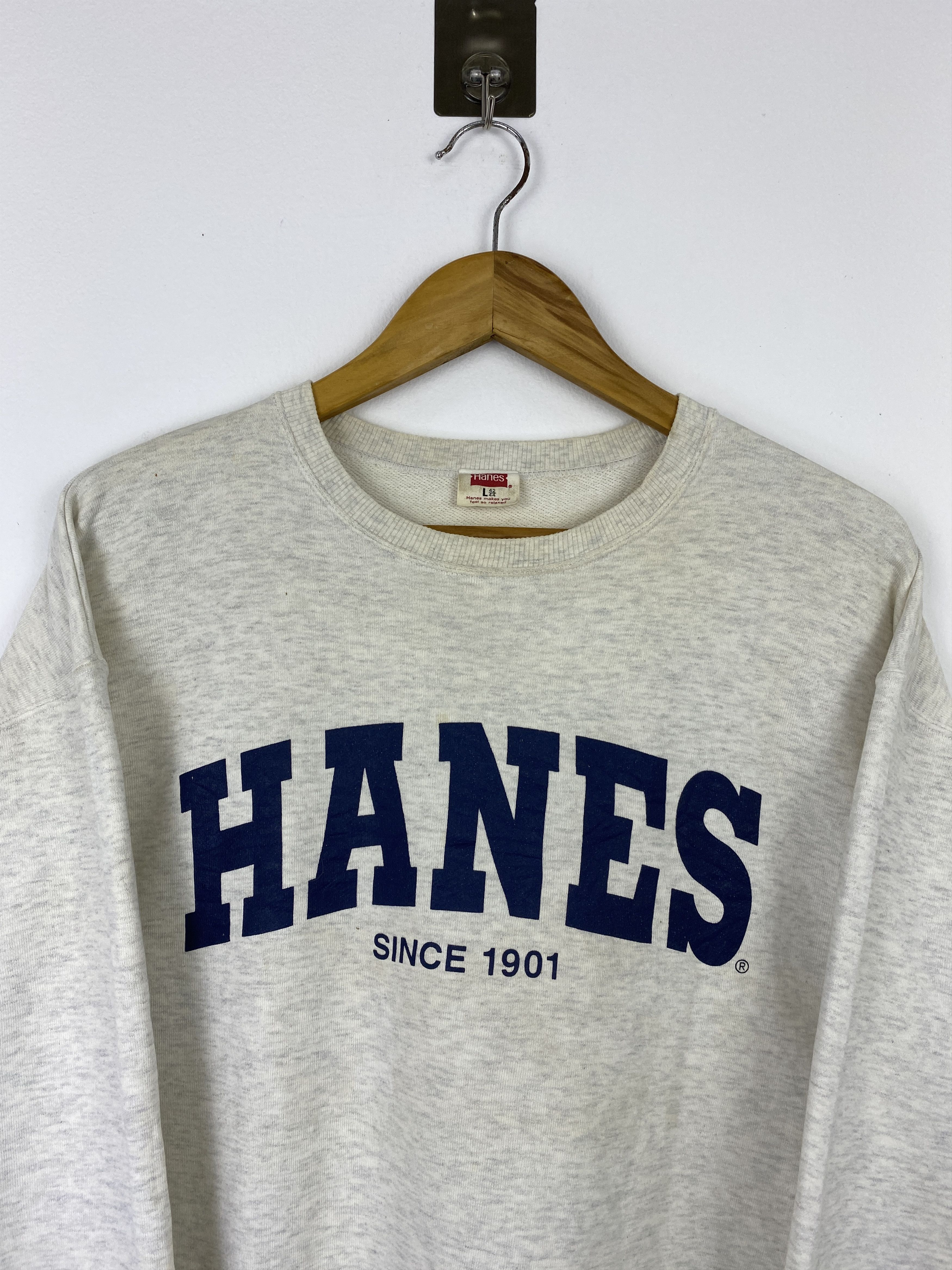 Hanes Vintage 90s Hanes Spell Out Crewneck Sweatshirt SH0479 Size US L / EU 52-54 / 3 - 2 Thumbnail