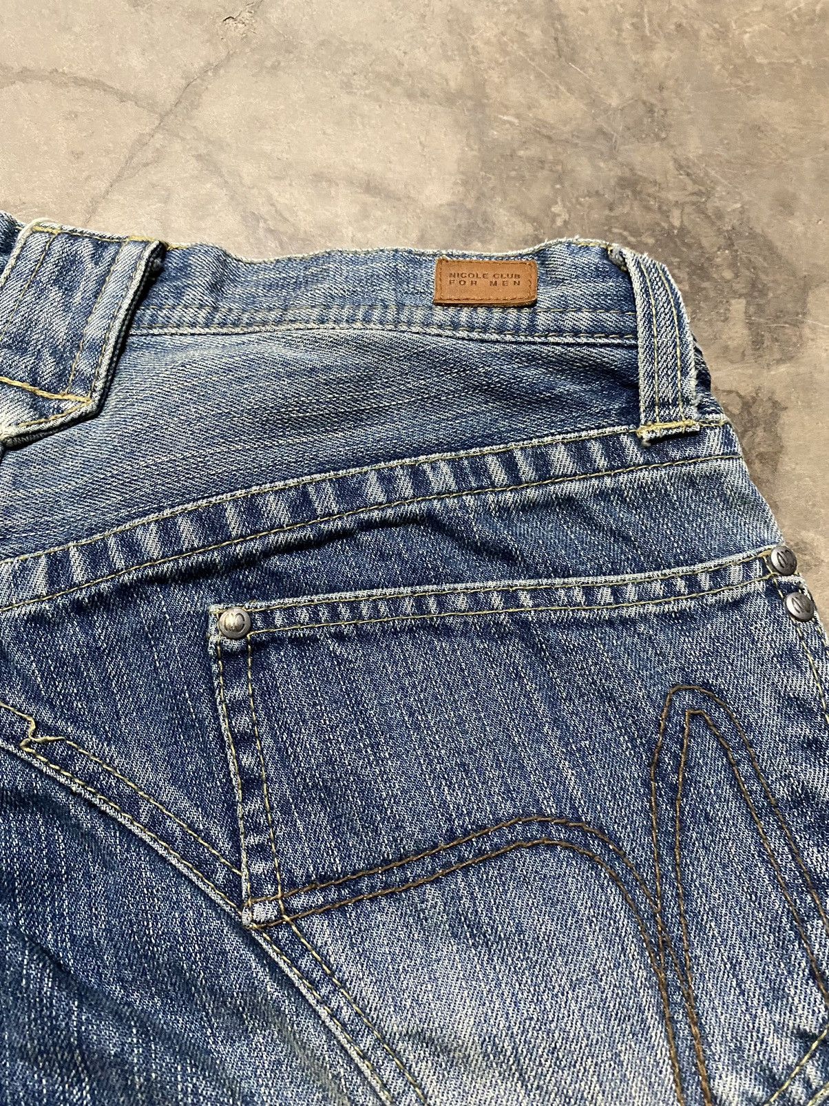 Hysteric Glamour × Nicole Club × Tornado Mart Nicole Club for Men Embroidery Art Distressed Denim Size US 30 / EU 46 - 11 Thumbnail