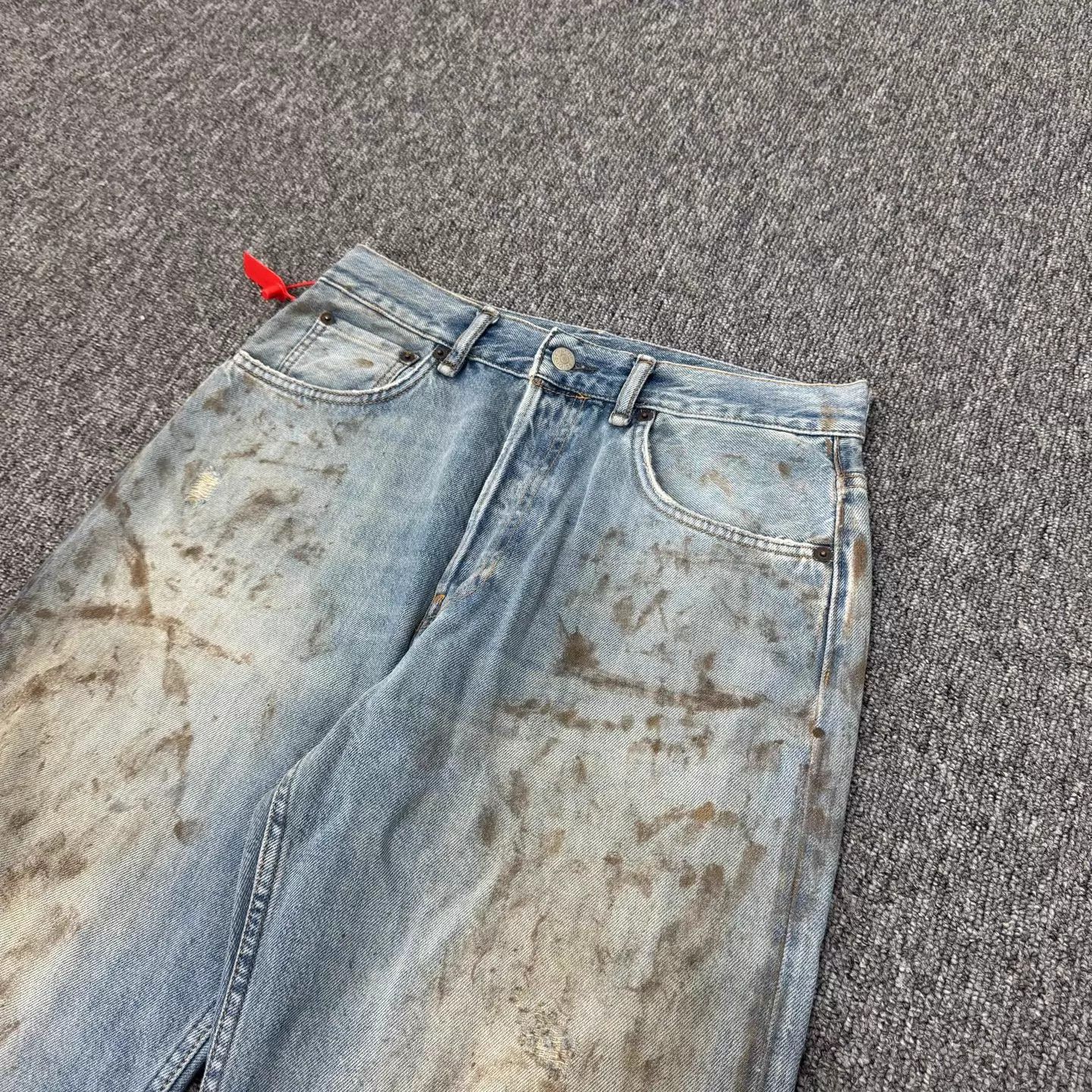 Acne Studios Acne Studios Distressed Blue Wide Leg Jeans 28/30 99 New Size 28" / US 6 / IT 42 - 3 Thumbnail