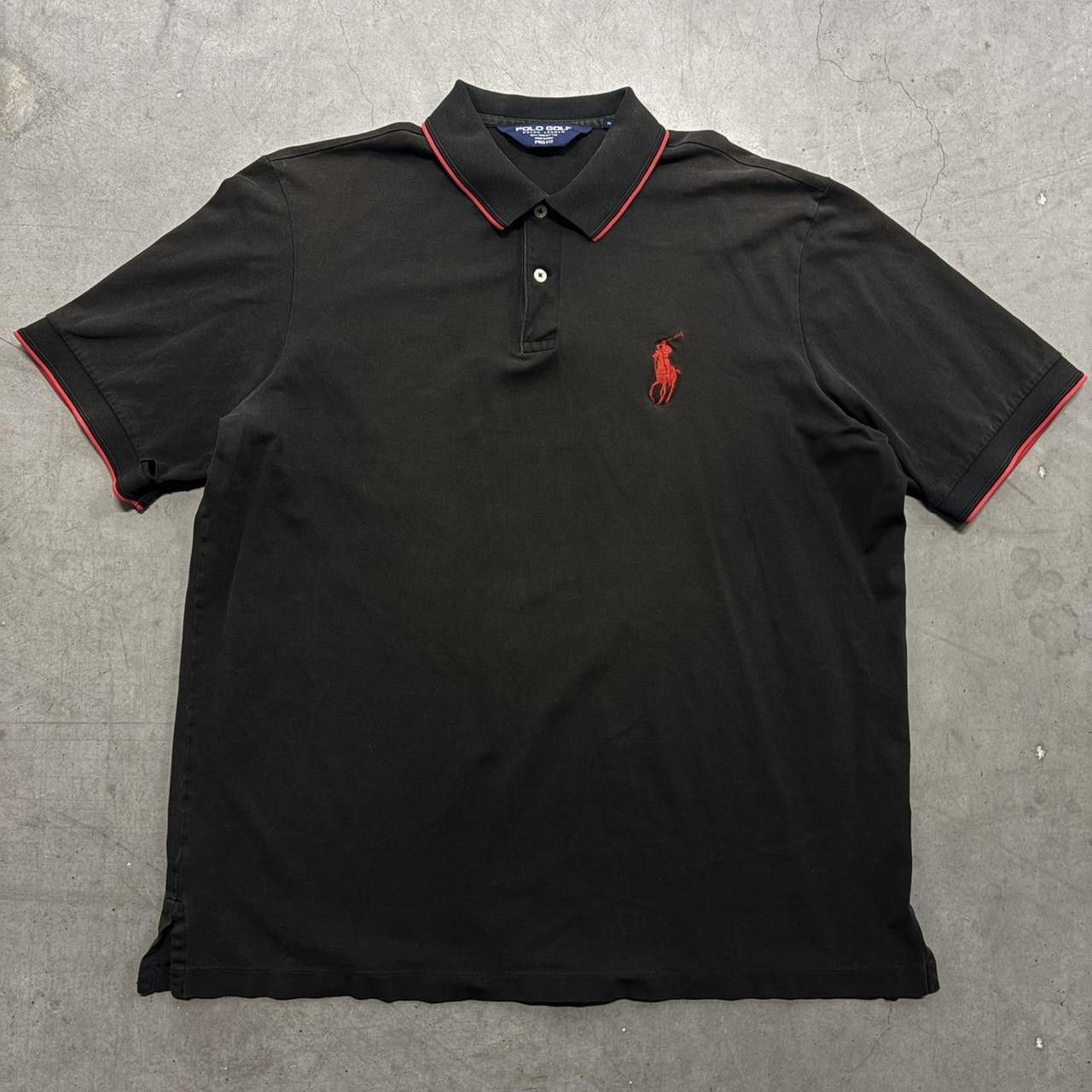 Vintage Crazy Vintage Y2K/2000s Polo Golf Ralph Lauren Black And red Polo Shirt! Size US L / EU 52-54 / 3 - 1 Thumbnail
