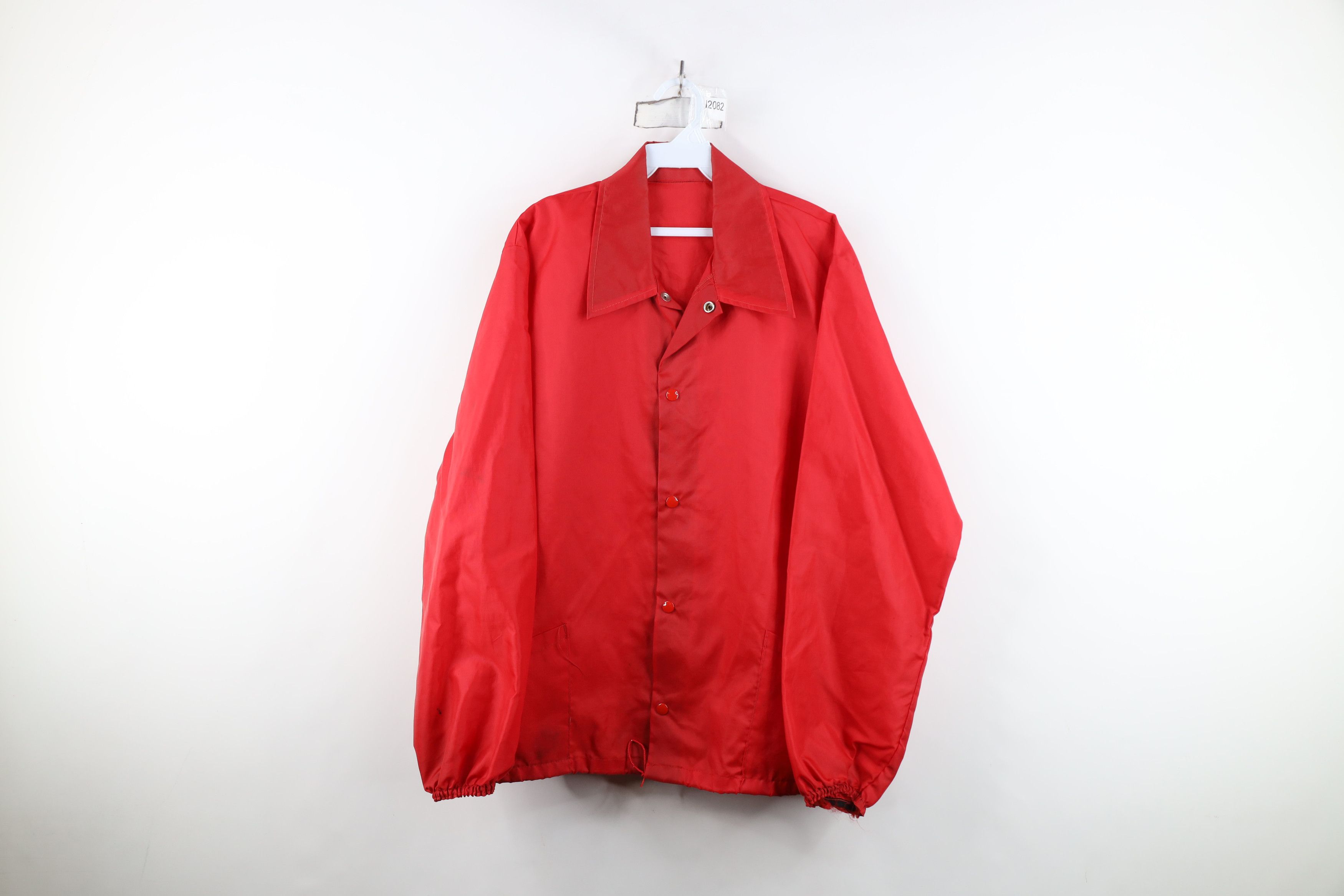 Vintage Vintage 60s 70s Streetwear Coaches Windbreaker Jacket Red Size US XL / EU 56 / 4 - 1 Thumbnail