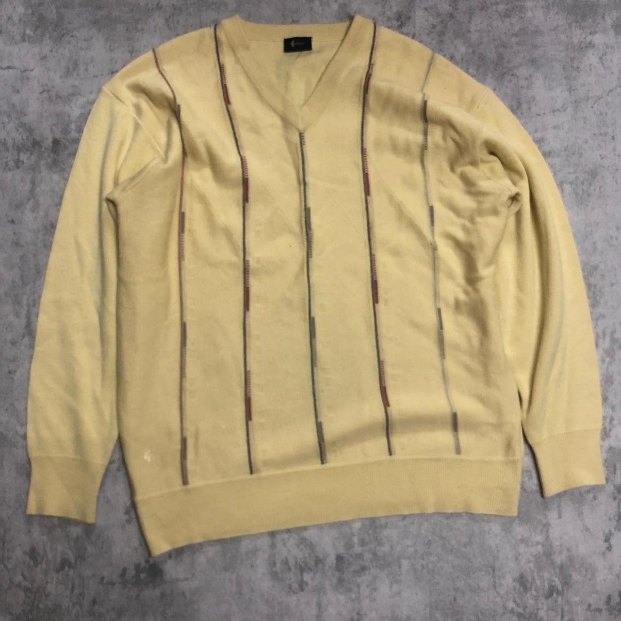Other Cream vintage 90s striped sweater knitwear Size US L / EU 52-54 / 3 - 1 Thumbnail
