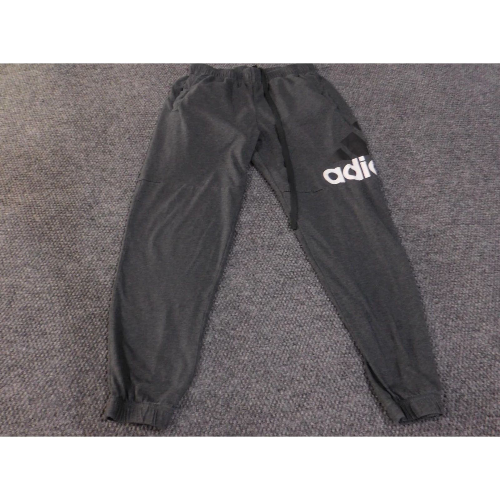 Adidas Adidas Pants Mens Medium Gray Joggers Athletic Casual Spell Out Logo Sweatpants Size US 31 - 2 Thumbnail