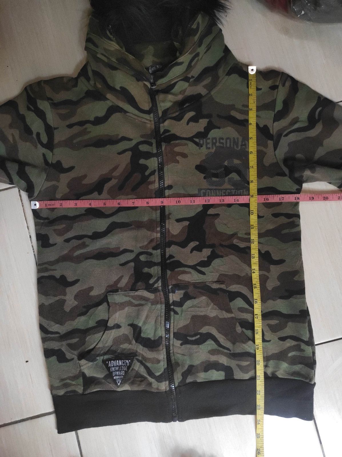 Japanese Brand Flag Stone camo Bono zip fur hoodie LGB style Size US XS / EU 42 / 0 - 17 Thumbnail