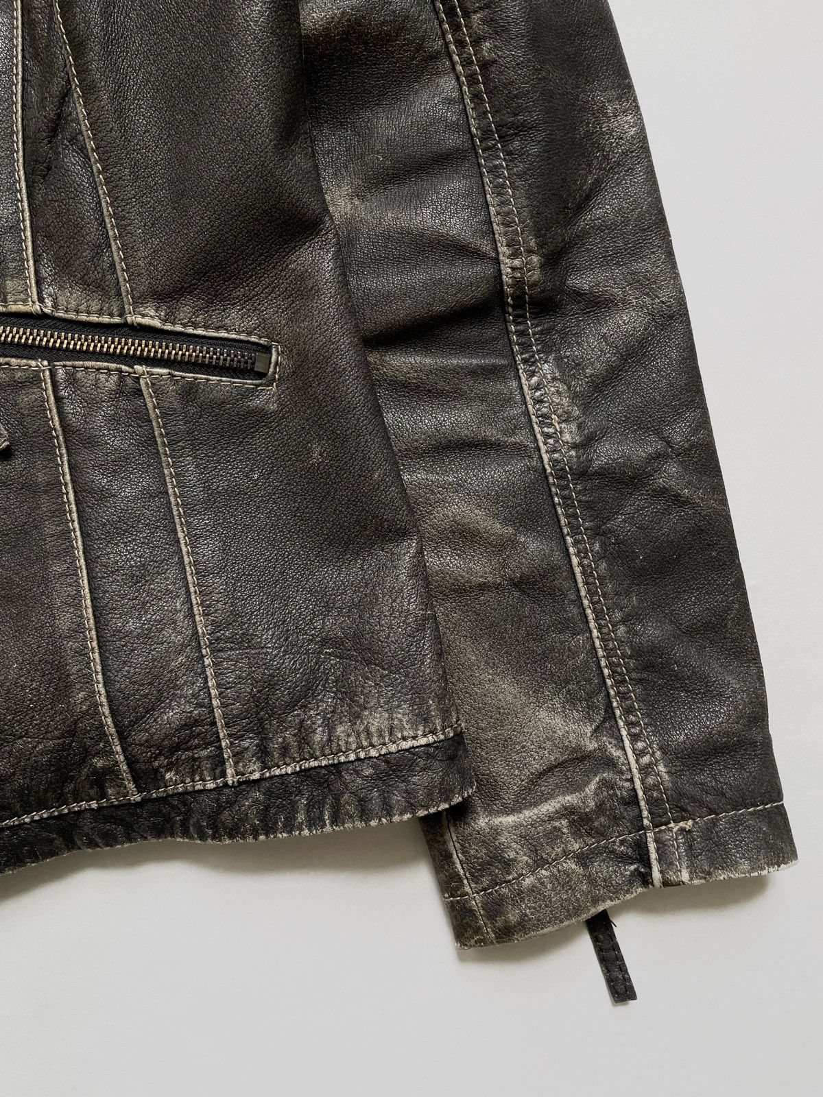 Other Vintage Heine avant-grade leather jacket Y2K Japanese style Size L / US 10 / IT 46 - 10 Thumbnail
