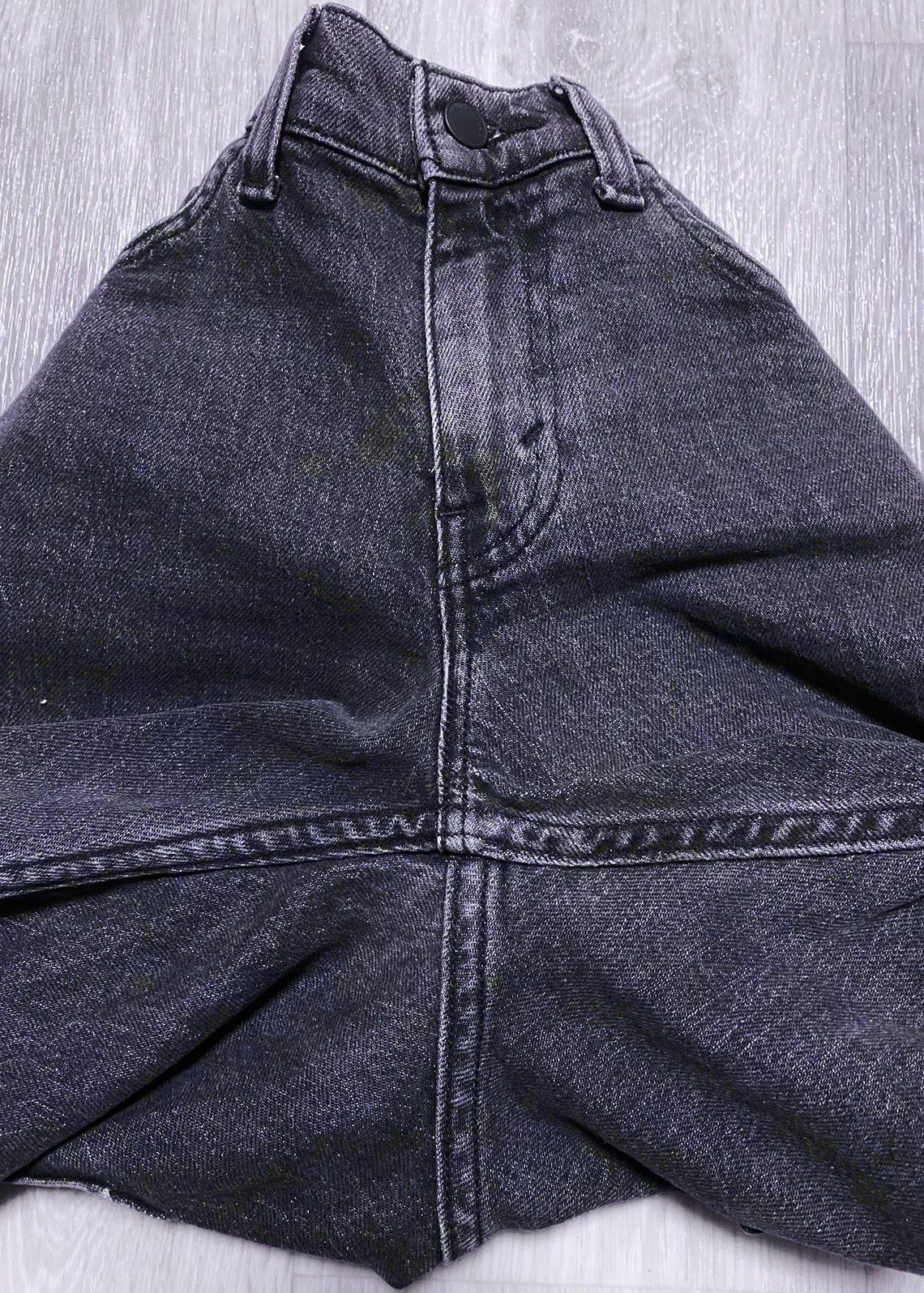 Levi's Made & Crafted Levi’s Line 8 Graphite Black Washed Cropped Jeans Denim Mom Size 28" / US 6 / IT 42 - 25 Thumbnail