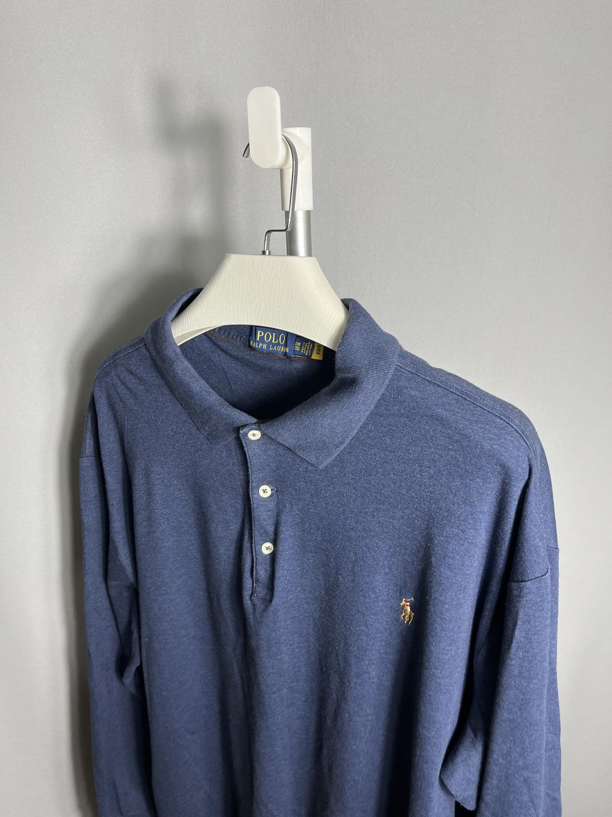 Polo Ralph Lauren × RRL Ralph Lauren Polo Ralph Lauren Shirt Mens Classic Fit Blue Long Sleeve Size US XXL / EU 58 / 5 - 4 Thumbnail