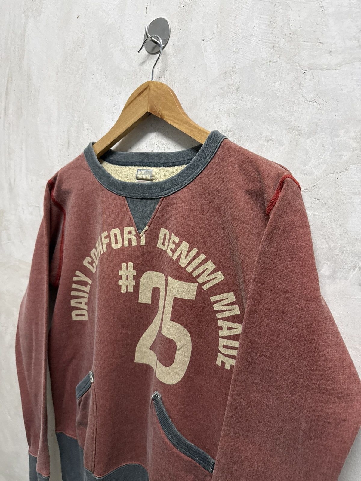 Japanese Brand 2000s Archive Wask Denim 40s Style Sweatshirt Size US S / EU 44-46 / 1 - 4 Thumbnail