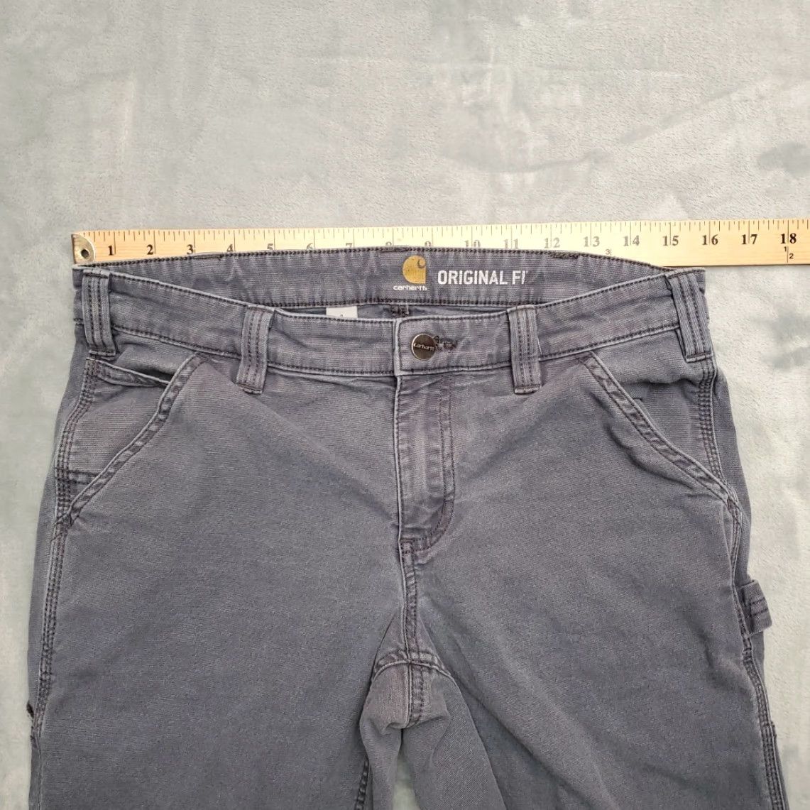 Carhartt Carhartt Shorts Womens 4 Gray Cotton Duck Canvas Heavyweight Work Jorts Cutoffs Cargo Pocket Belt Loops Outdoors Casual Womens Size 27" / US 4 / IT 40 - 5 Thumbnail