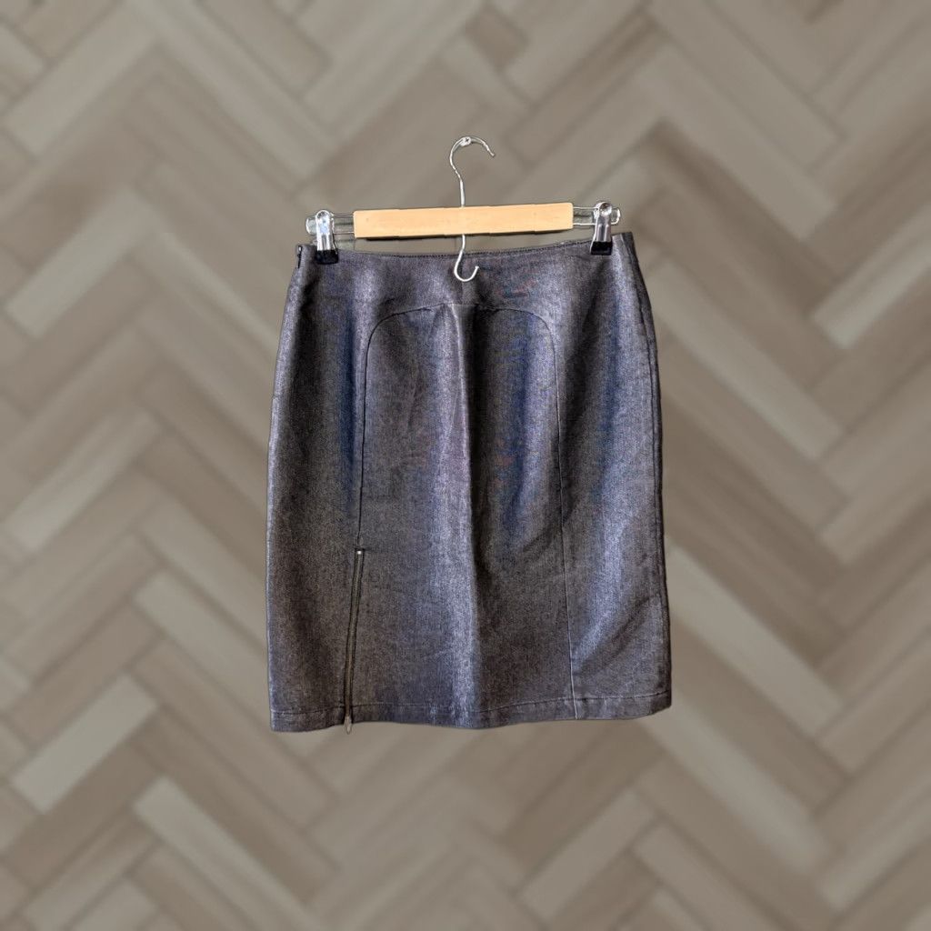 Armani Exchange Armani Exchange Womens Gray A-line Skirt Size 6 Size 28" / US 6 / IT 42 - 1 Thumbnail