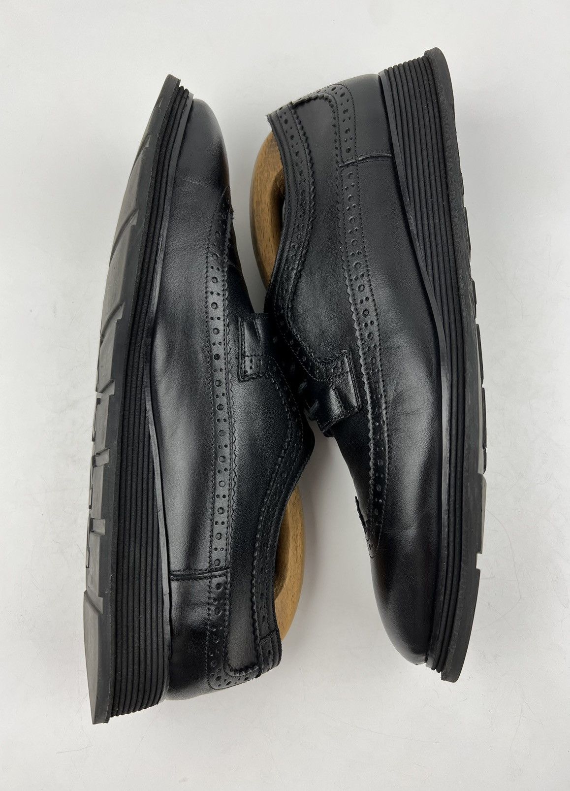Prada PRADA Derby Leather Shoes Lace Rubber Sole Black Men’s Size US 8 / EU 41 - 12 Thumbnail