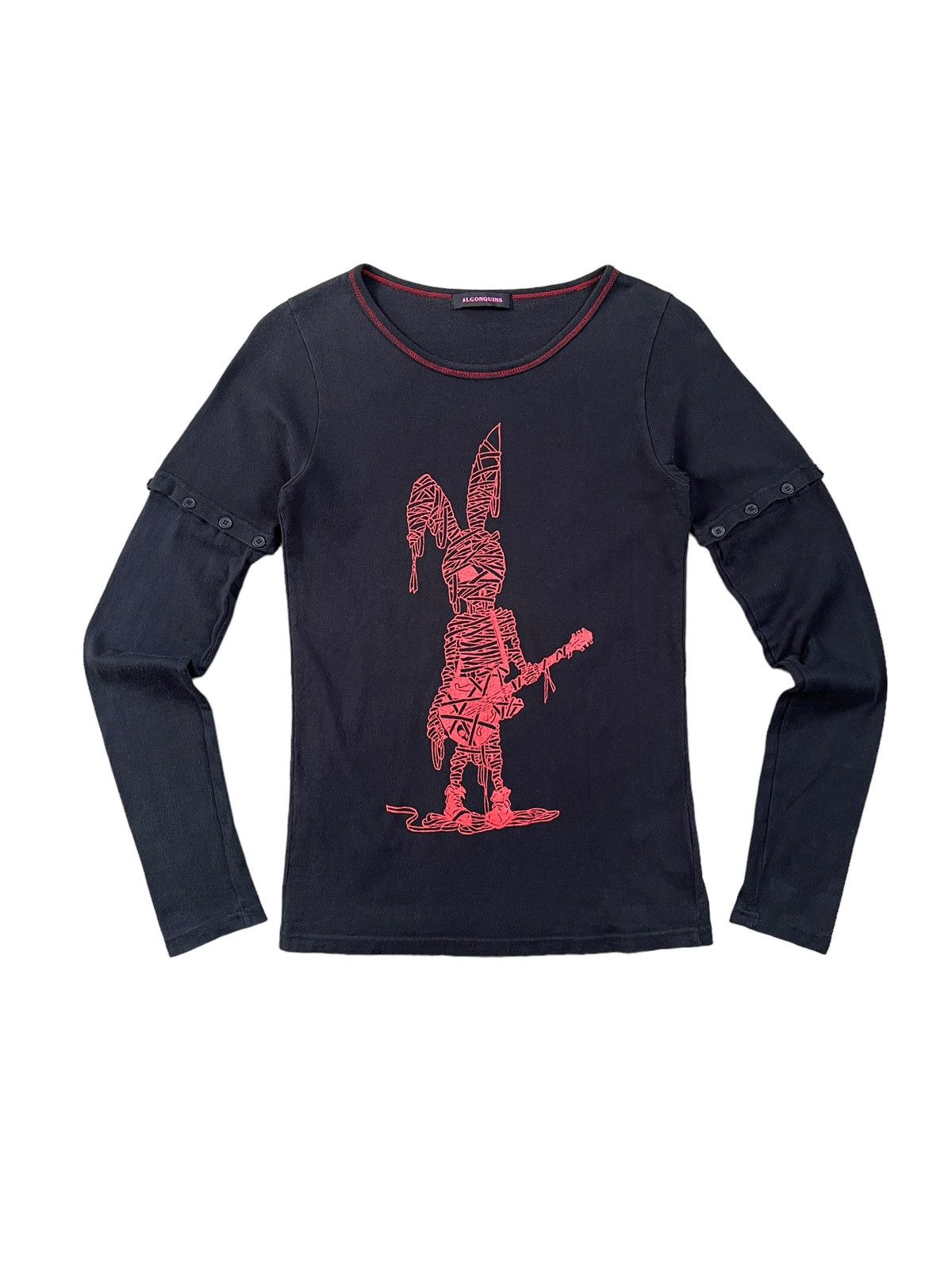 Japanese Brand Algonquins Dead Goth Bunny Shirt Size XS / US 0-2 / IT 36-38 - 2 Thumbnail