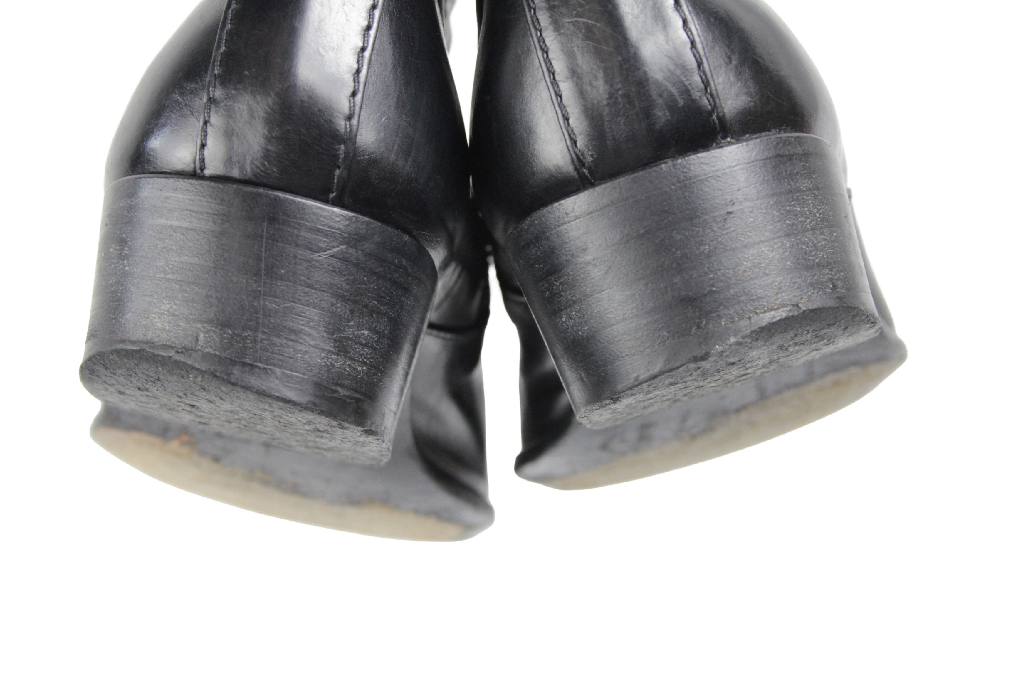 Veronique Branquinho Biker Leather Side Zip Cossack Boots Size US 10 / IT 40 - 10 Thumbnail