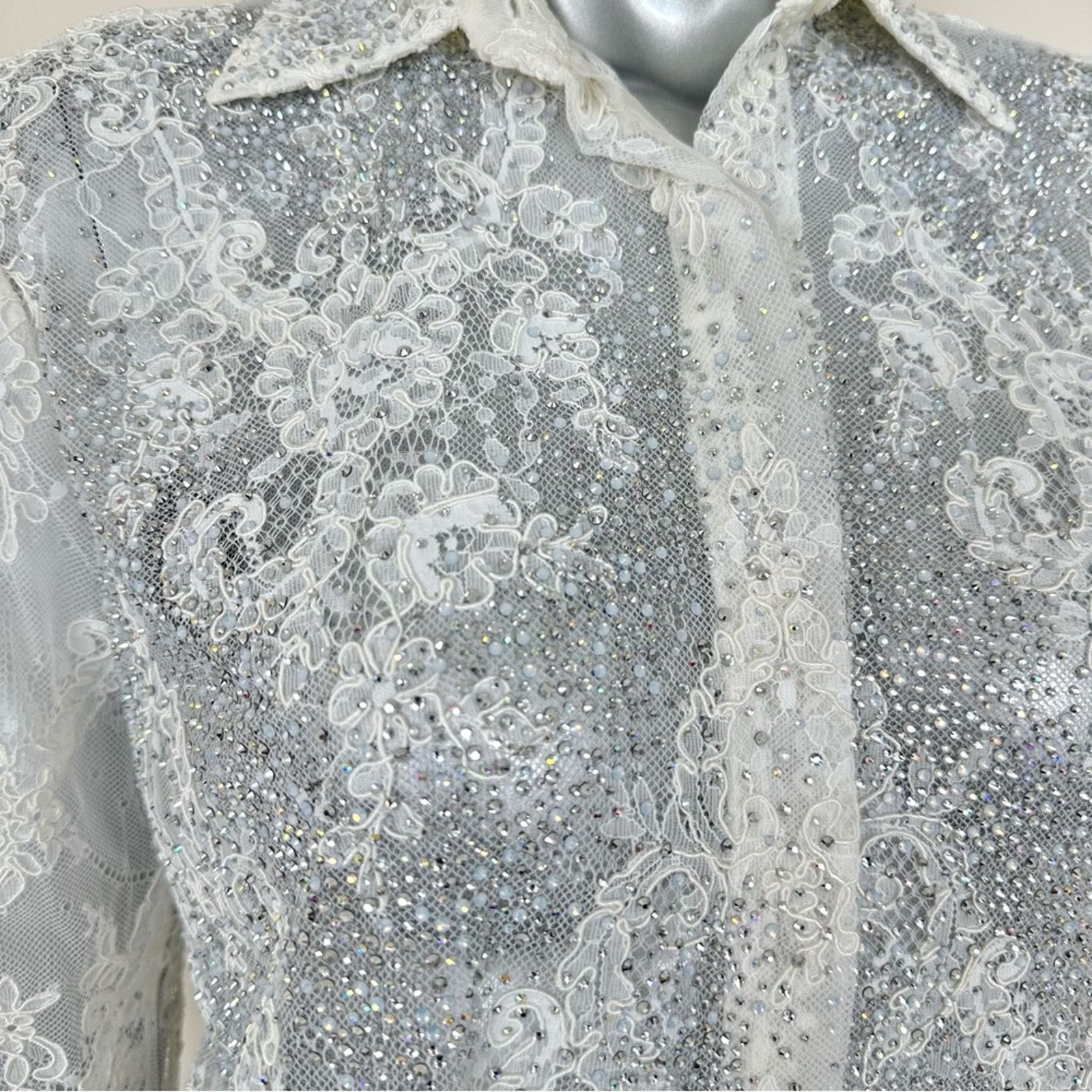 Ermanno Scervino NEW!!! Ermanno Scervino blouse 40IT or 4 US Retail 1650$ Size S / US 4 / IT 40 - 2 Thumbnail
