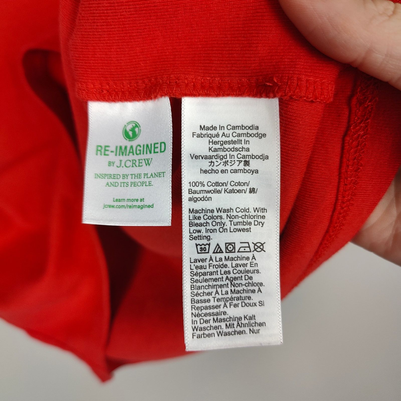 J.Crew J Crew Perfect Fit Short Sleeve Tee Womens XL Red Cotton Size XL / US 12-14 / IT 48-50 - 4 Thumbnail
