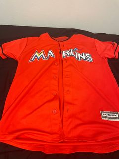 Youth Miami Marlins Stitches Black/Orange Team Jersey