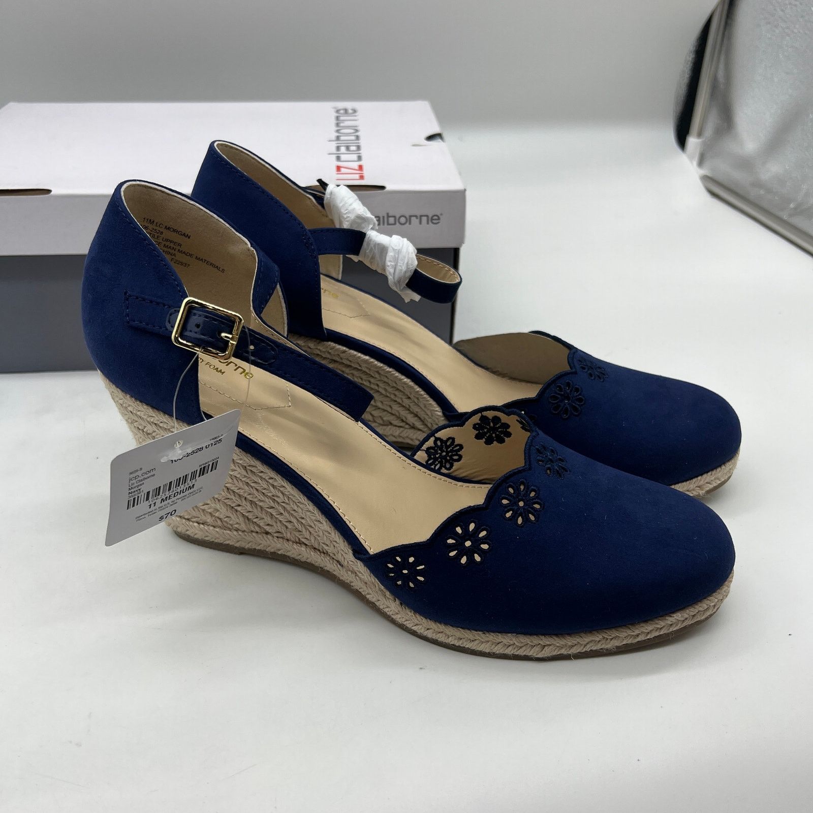 Other Liz Claiborne Morgan Women's Wedge Heels Blue Navy Size 11M Size US 11 / IT 41 - 1 Thumbnail