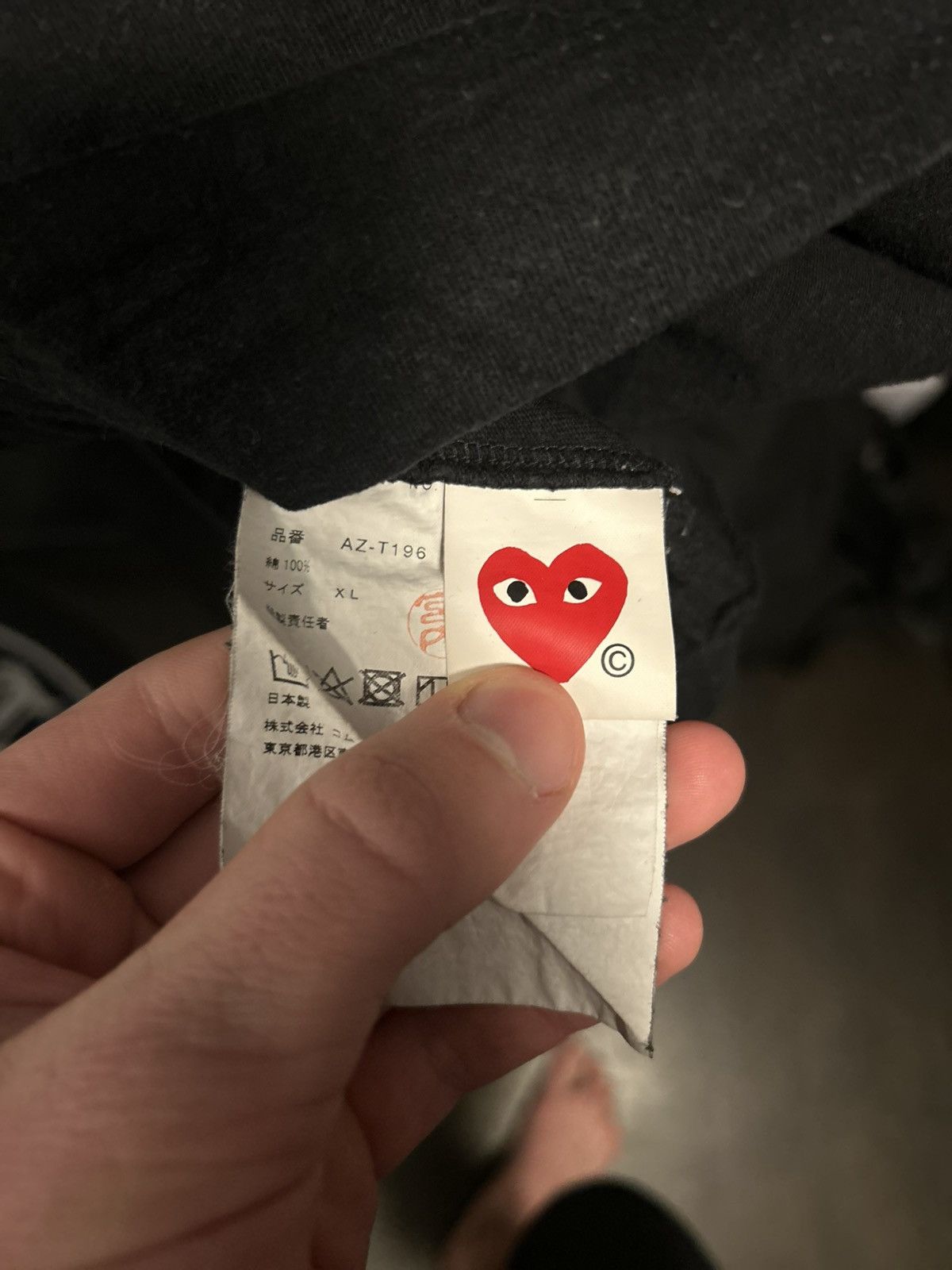 Comme des Garcons × Comme des Garcons PLAY × Comme des Garcons SHIRT Black om black CDG Comme Des Garcons T shirt Size US XL / EU 56 / 4 - 4 Thumbnail