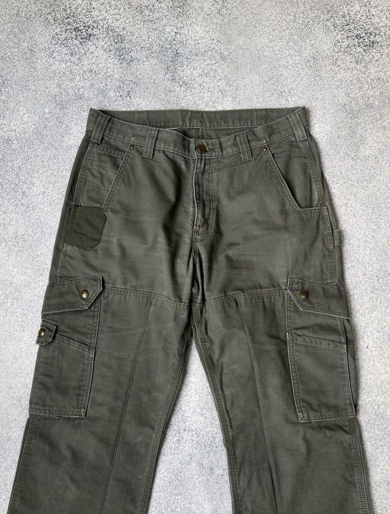Carhartt Vintage CARHARTT RELAXED RIPSTOP CARGO DOUBLE KNEE PANTS Size US 34 / EU 50 - 3 Thumbnail