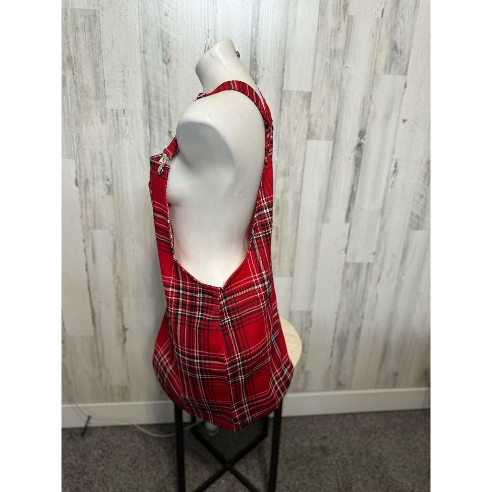 Other Red Plaid Tartan Suspender Mini Dress – Jolie & Joy Size Lar Size L / US 10 / IT 46 - 2 Thumbnail