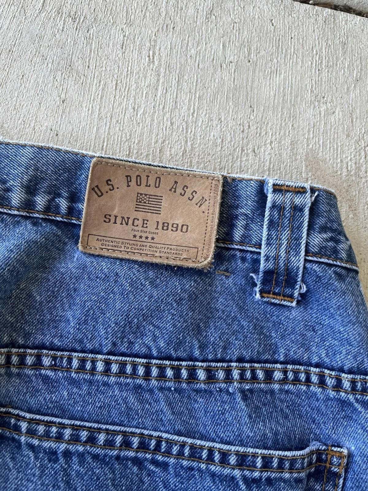 U.S. Polo Assn. VTG US Polo Assn. Carpenter Jeans Mens 38x30 Blue Baggy Size US 38 / EU 54 - 5 Thumbnail