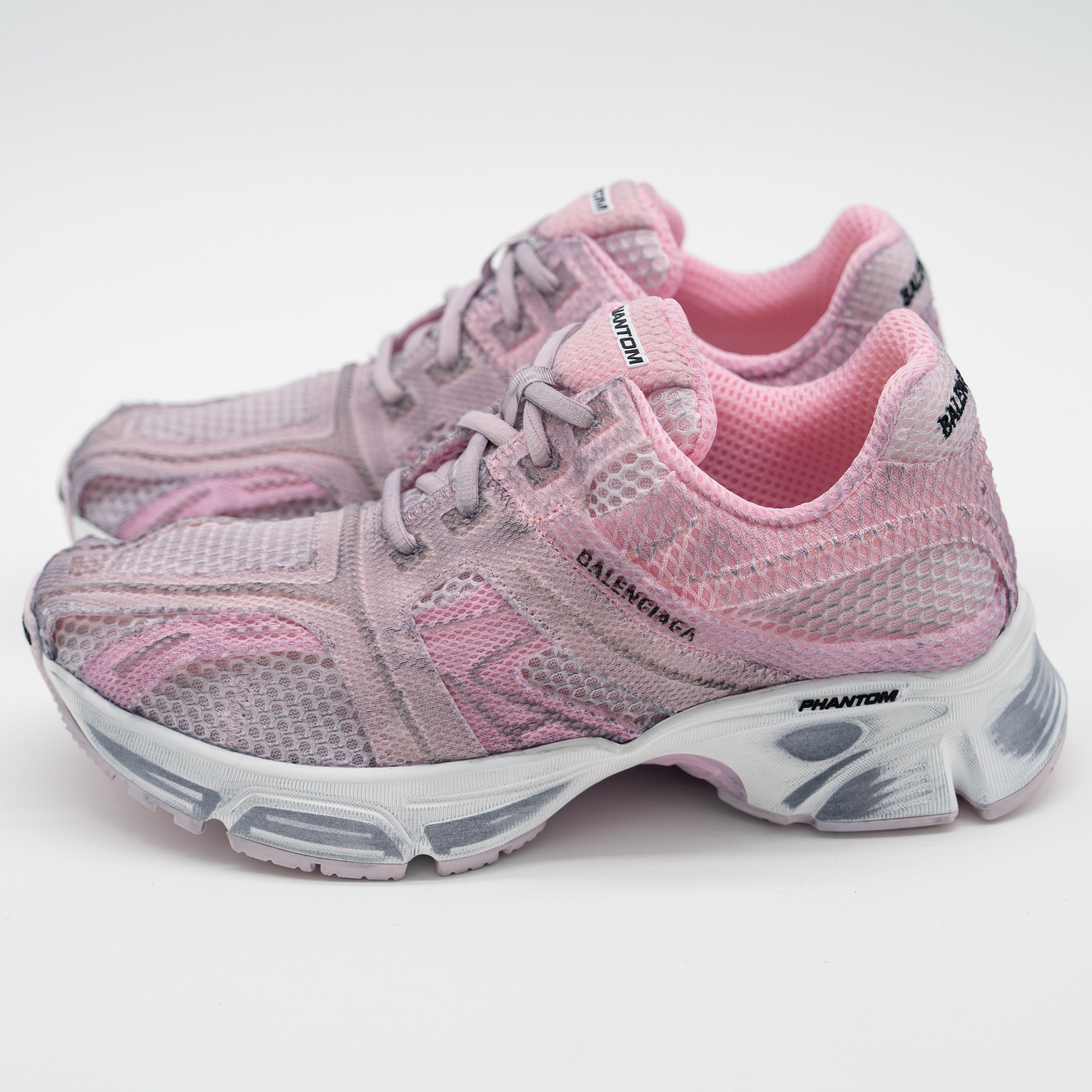 Balenciaga 38 EU 8 US Balenciaga Phantom Sneakers Pink Distressed Mesh Size US 8 / IT 38 - 4 Thumbnail