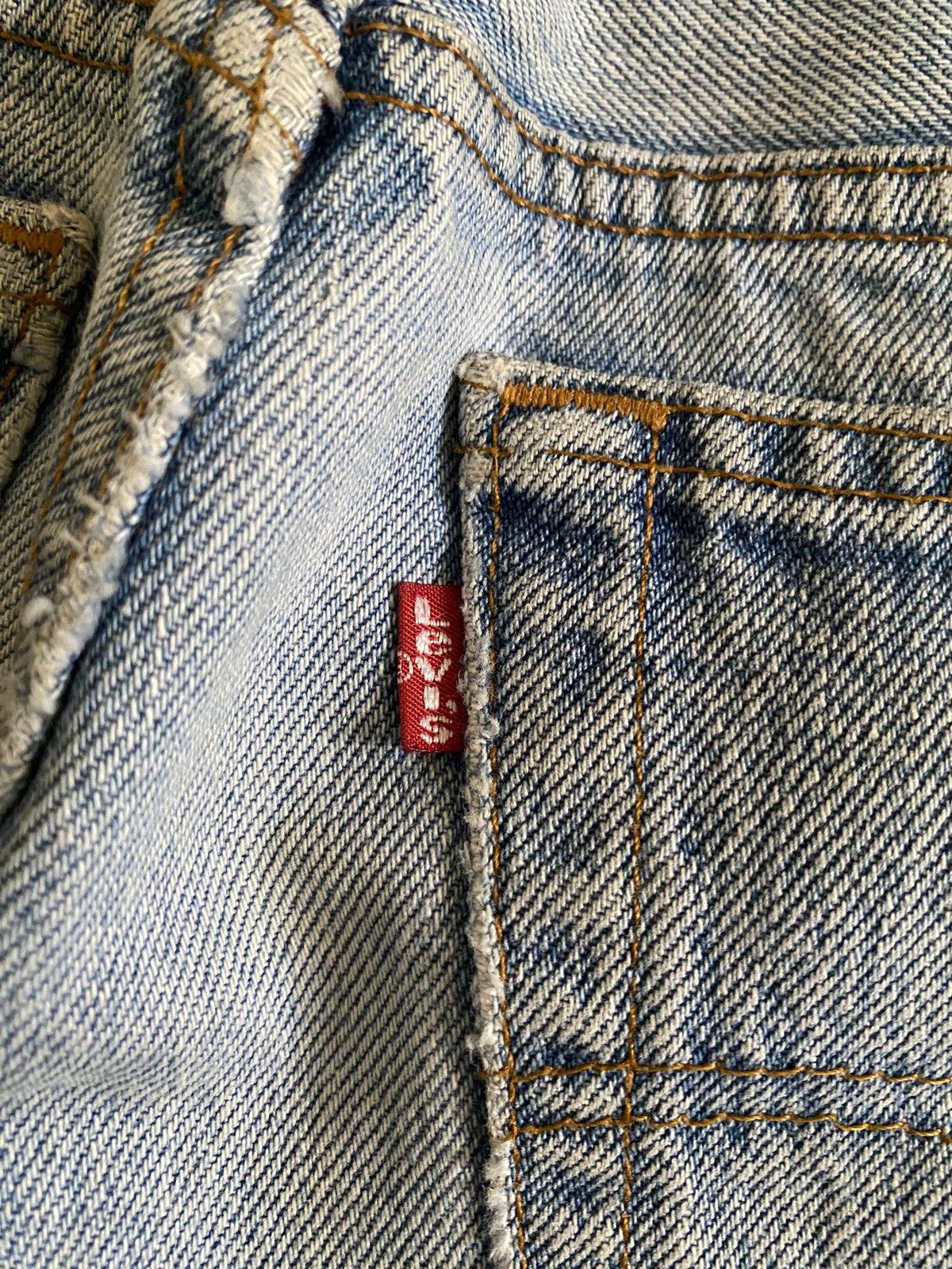 Levi's Vintage Levi’s 501xx Distressed Patchwork Splatter Denim Size US 29 - 16 Thumbnail