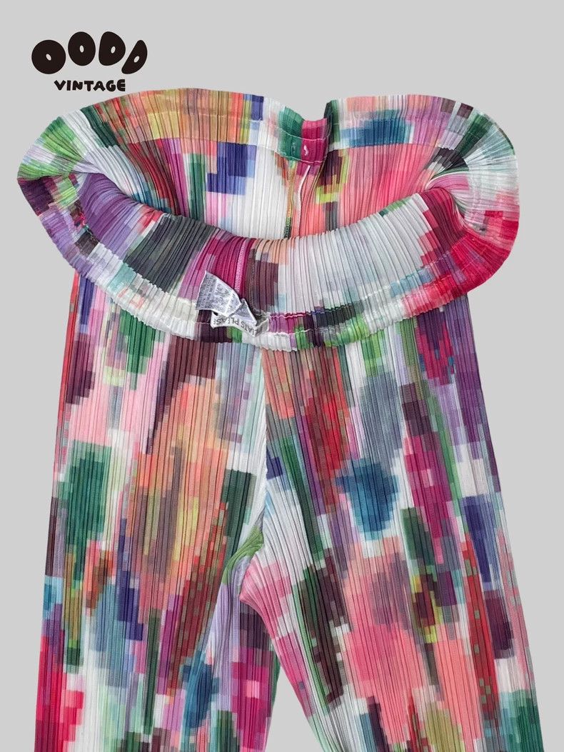 Issey Miyake Issey Miyake size:3 Rainbow color block pleated pants Size 22" - 7 Thumbnail