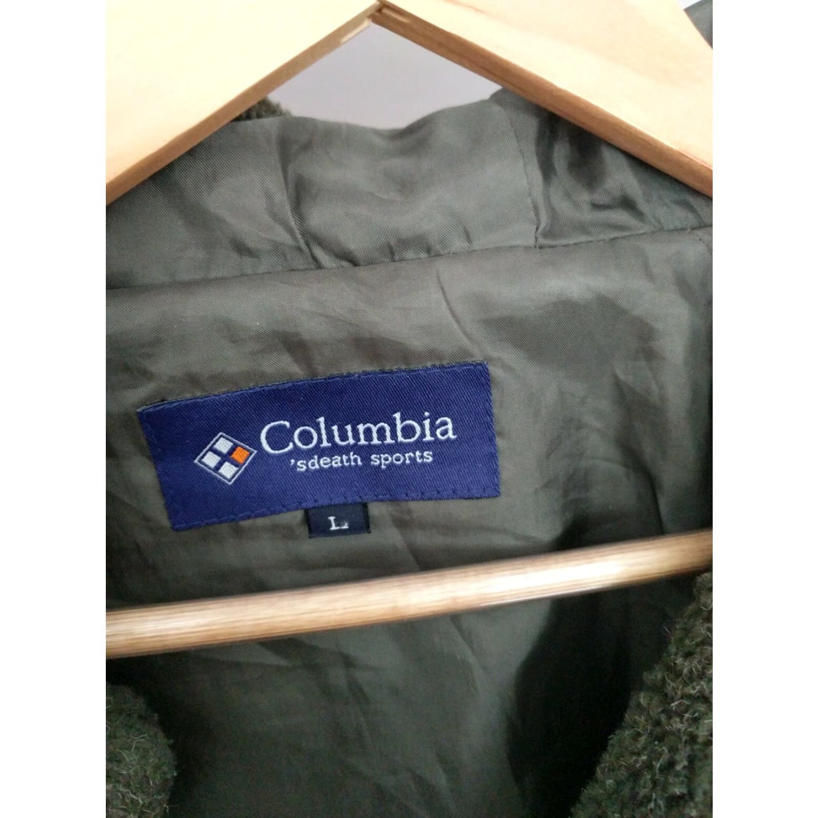 Vintage VINTAGE Columbia Fleece Jacket Full Zip Sports Mens L Green Polyester Puffer Full Zip Jacket Men Large Green Sports 90s/Columbia? Size L / US 10 / IT 46 - 2 Thumbnail