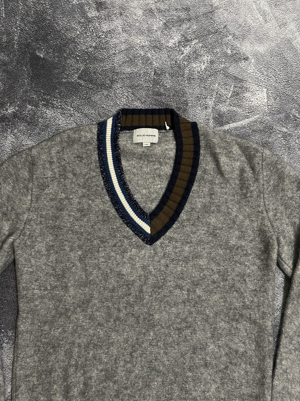 Solid Homme Solid Homme V Neck Knitwear Sweater Knitted Size US M / EU 48-50 / 2 - 3 Thumbnail