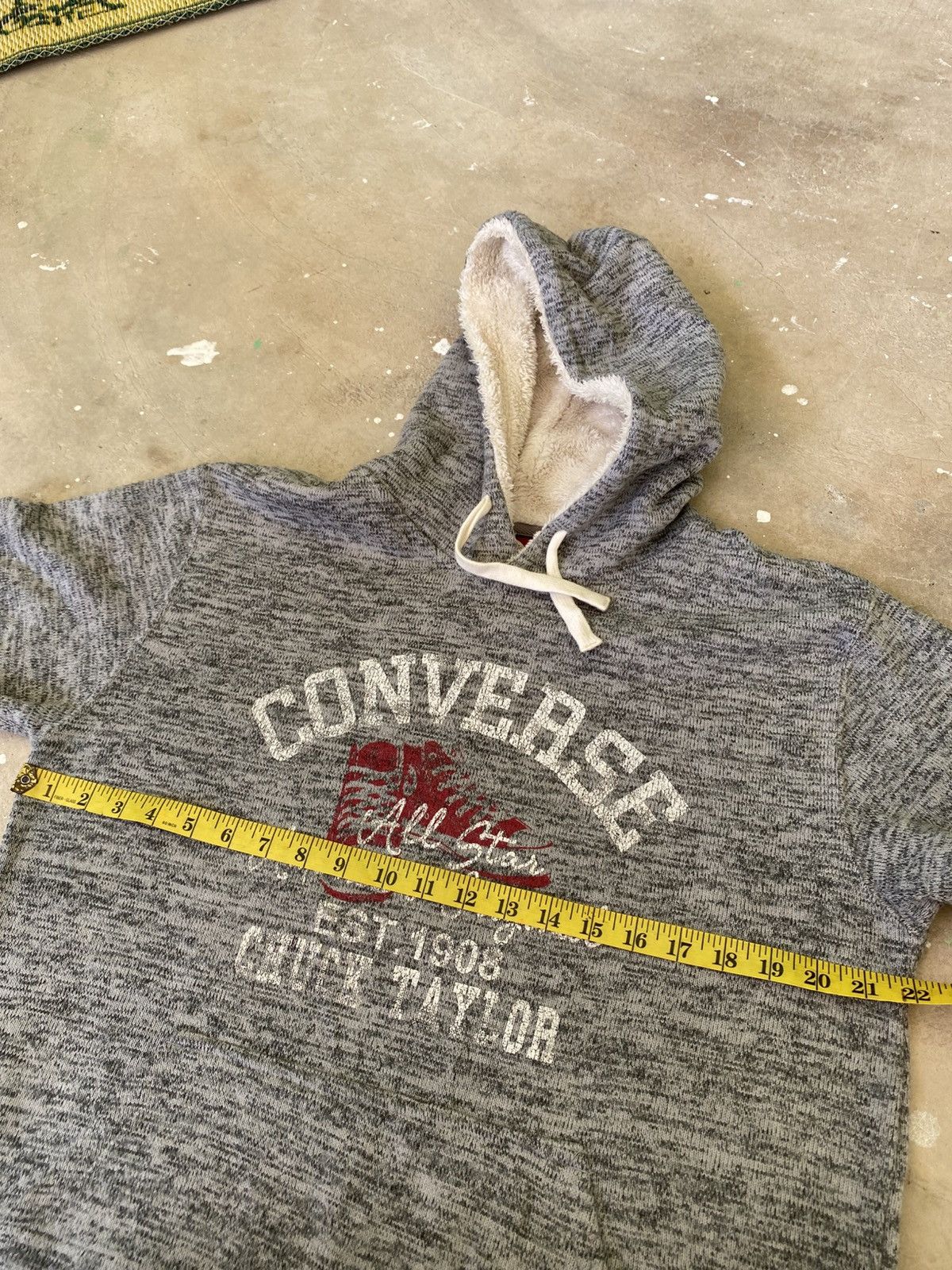 Converse Converse All Star Sherpa Hoodie Japan Y2K Rare Grey Size US M / EU 48-50 / 2 - 9 Thumbnail