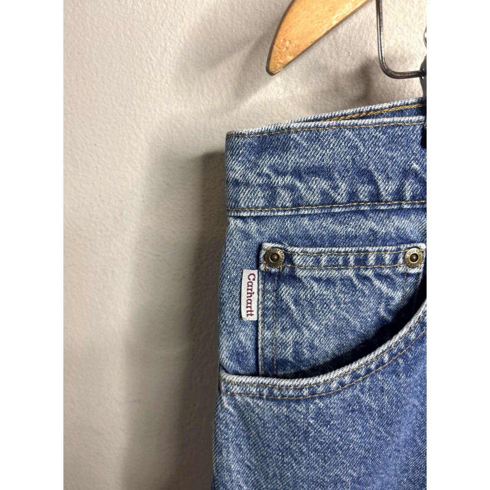 Carhartt Carhartt B17 Jeans Mens 36x32 Blue Medium Wash Relaxed Straight Denim Workwear Jeans Size US 36 / EU 52 - 6 Thumbnail