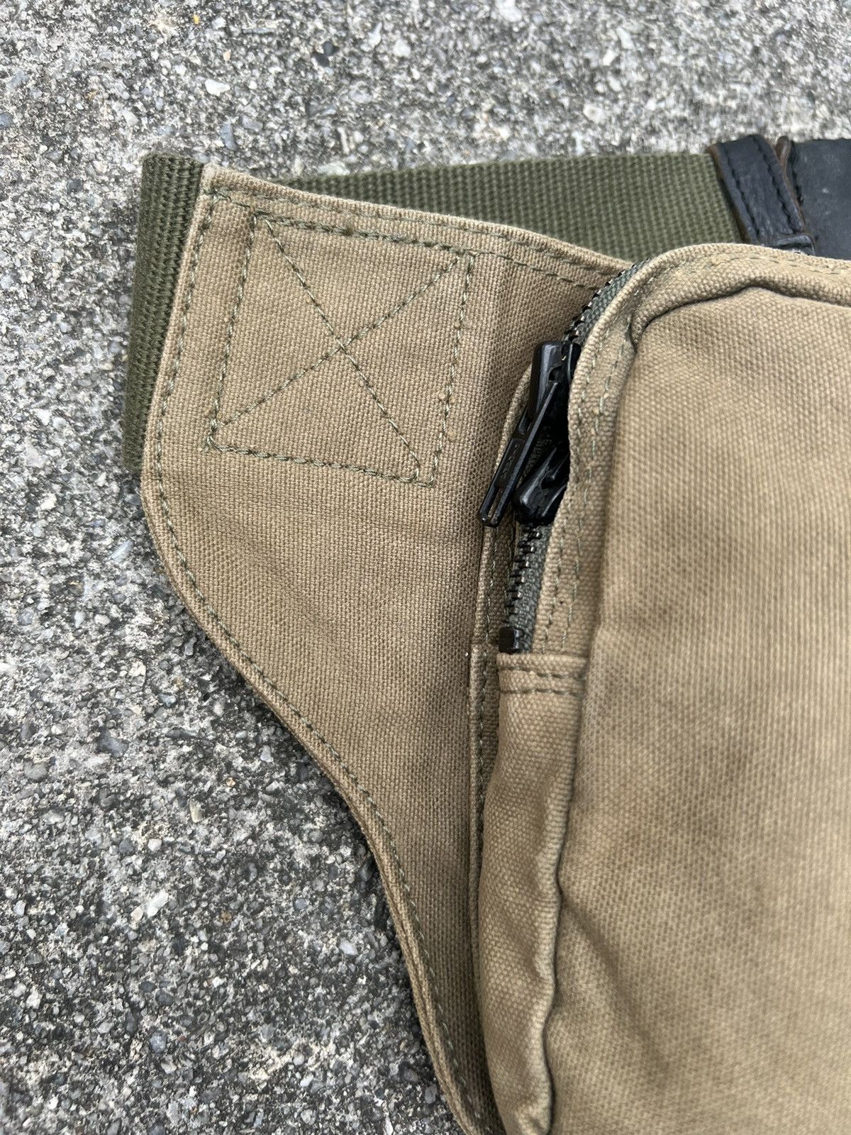 Lad Musician Vintage Lad Musician Faded Olive Green Military Chest Bag Size ONE SIZE - 13 Thumbnail