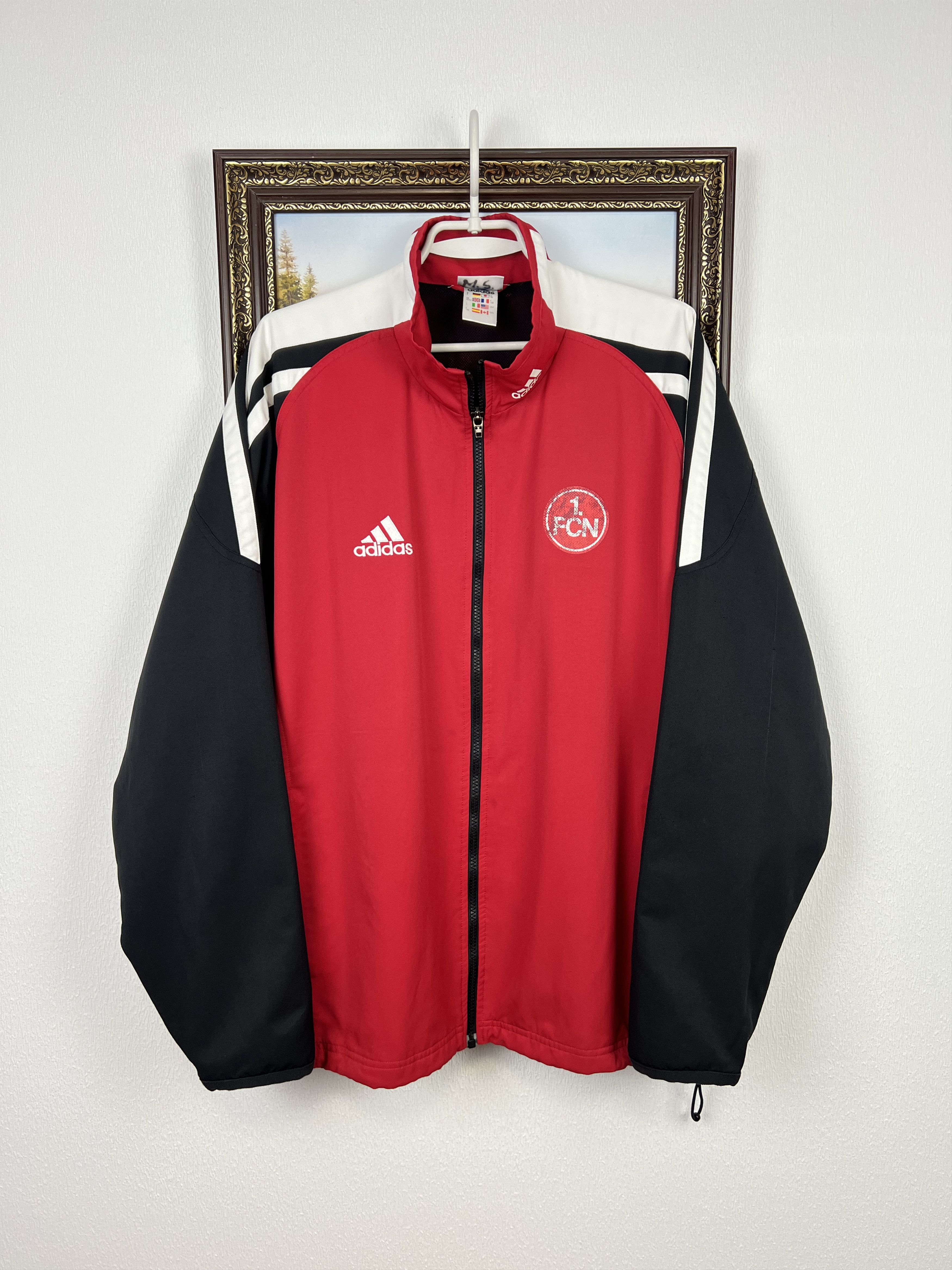 Adidas Vintage 90's Adidas Nurnberg Football Jacket Soccer Size US L / EU 52-54 / 3 - 1 Thumbnail