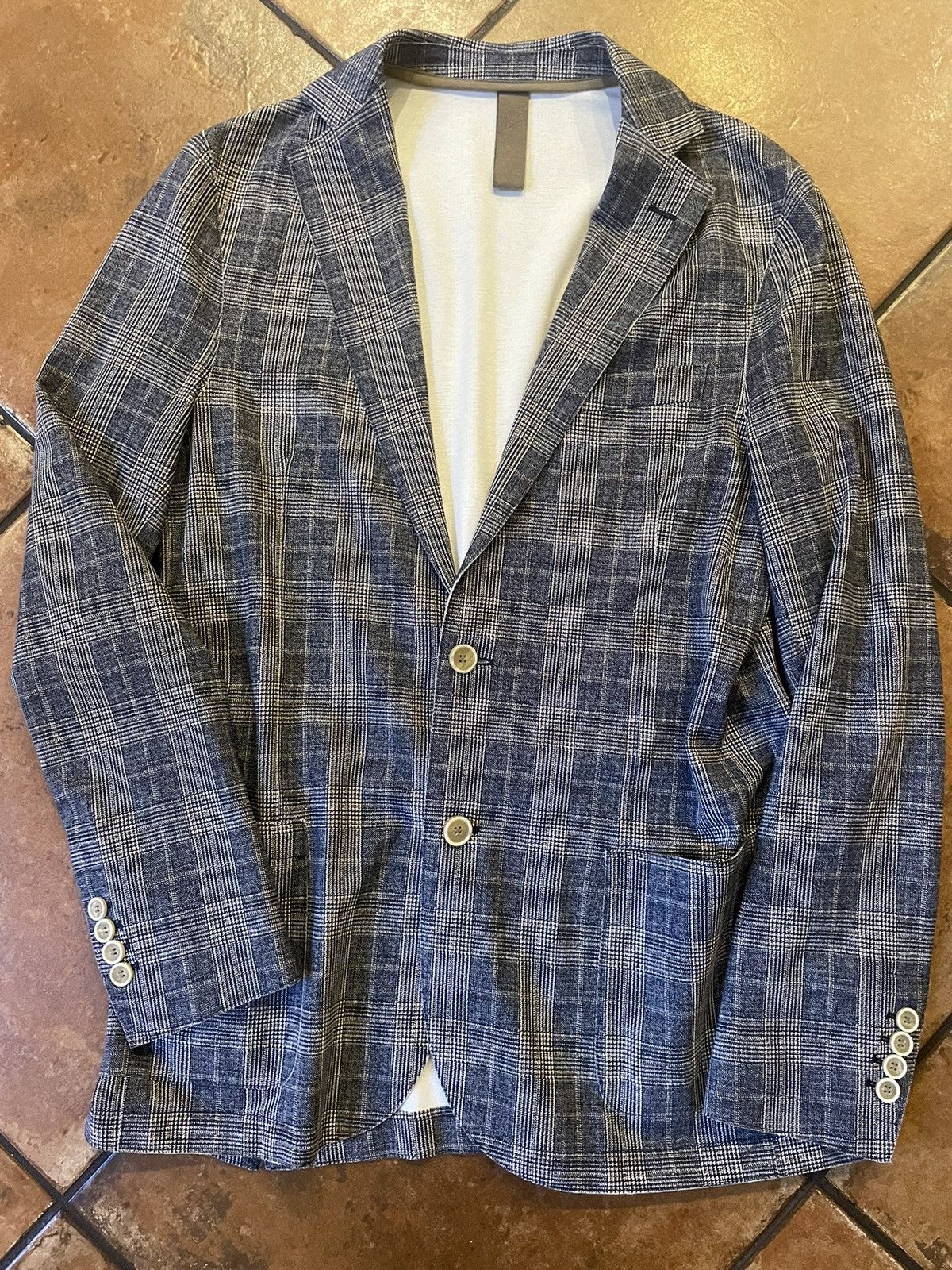 Eleventy Patch Pocket Plaid Stretch Sport Jacket Size 40R - 1 Thumbnail