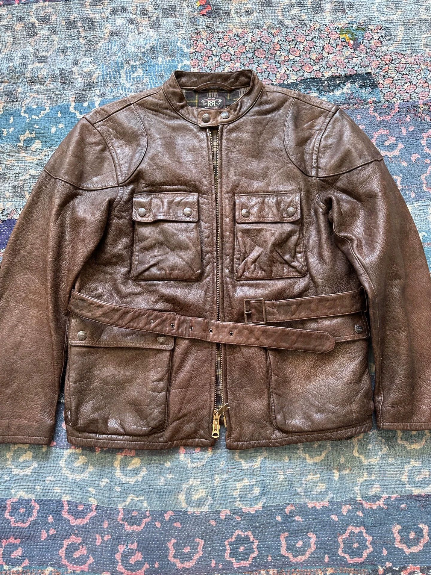 Other Wild Bullhide Leather Biker Jacket L Slight Wear Big Zipper Size US L / EU 52-54 / 3 - 1 Thumbnail