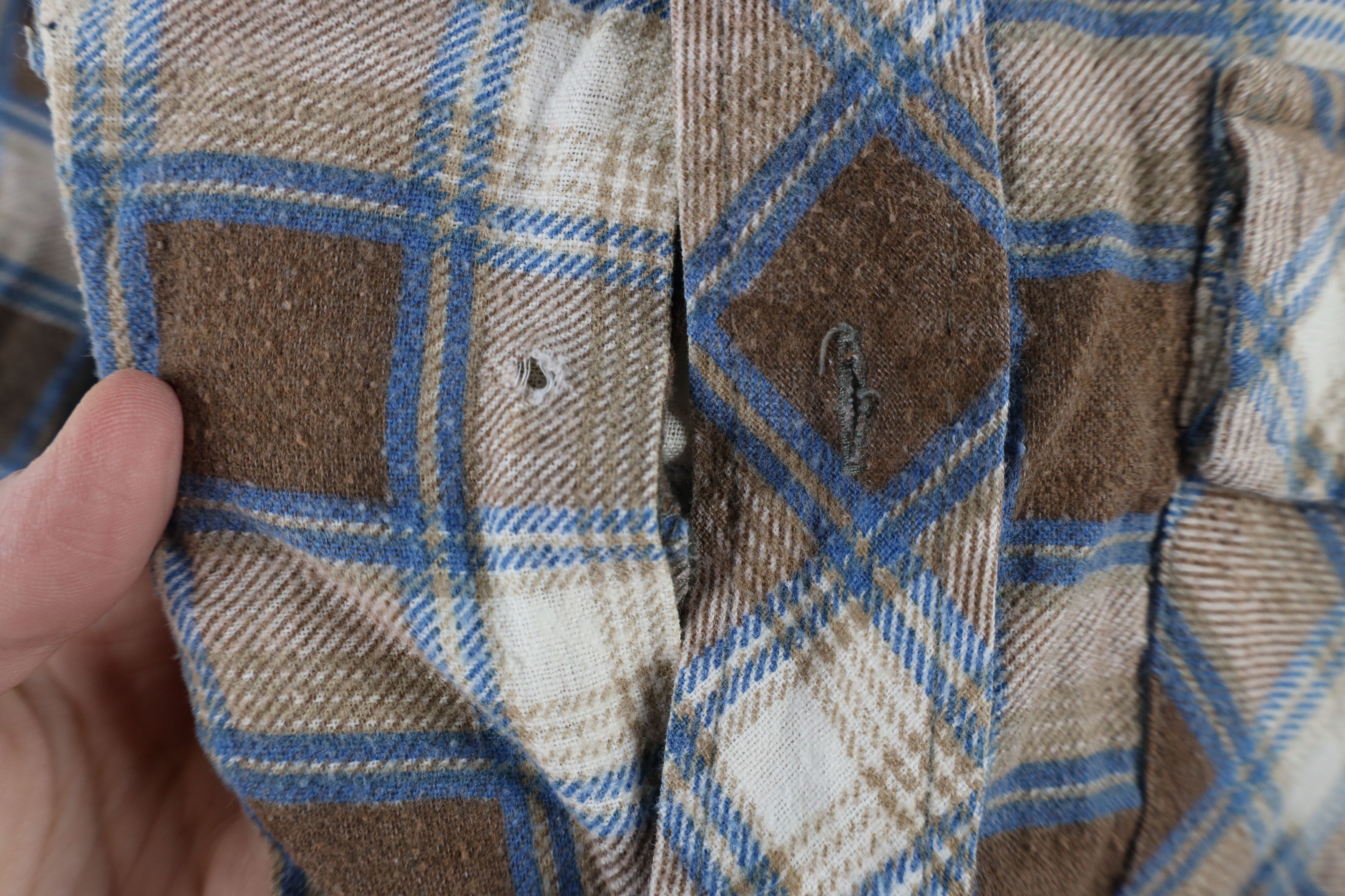 Vintage Vintage 70s Streetwear Flannel Collared Button Shirt Plaid Size US L / EU 52-54 / 3 - 6 Thumbnail