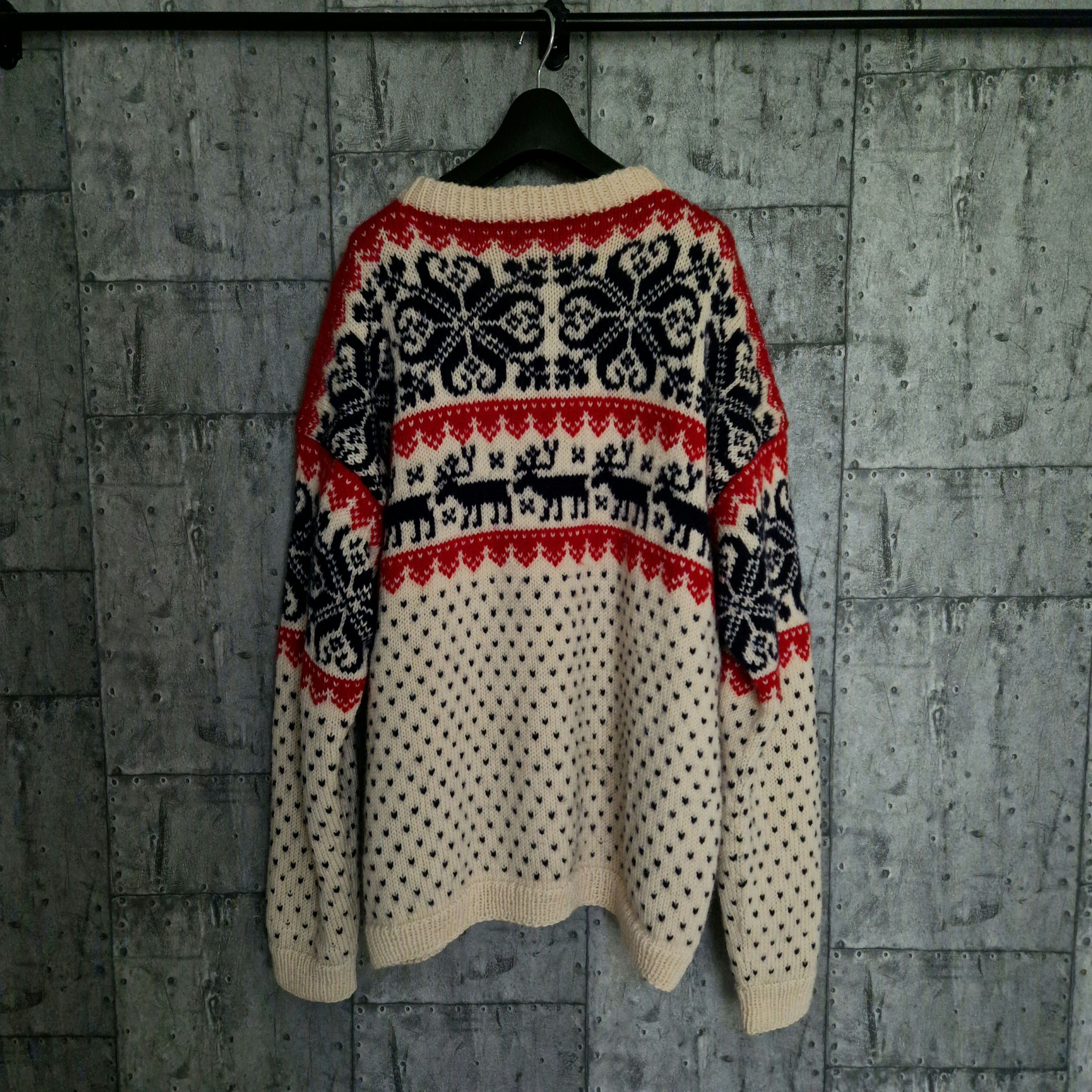 Other Vintage Handknitted Norwegian Cardigan Size US XL / EU 56 / 4 - 2 Thumbnail