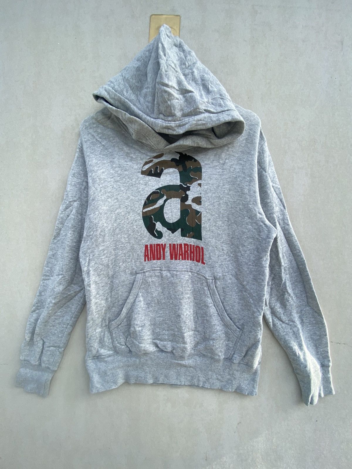 Andy Warhol × Kaws × Uniqlo Rare!! Vintage ANDY WARHOL Big Logo Pullover Hoodies TB-01 Size US L / EU 52-54 / 3 - 1 Thumbnail