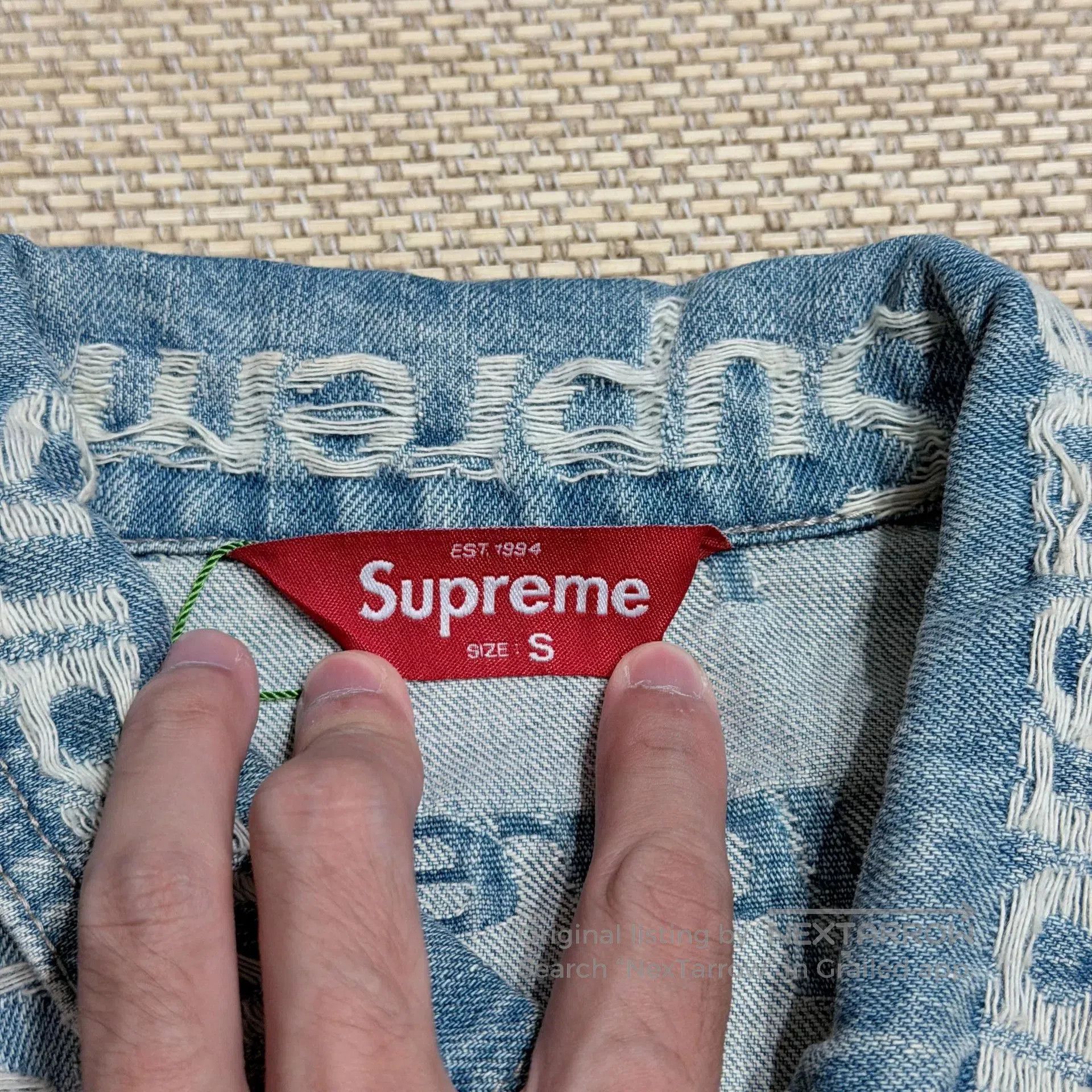 Supreme Supreme Frayed Logo Denim Trucker Jacket. Size US S / EU 44-46 / 1 - 6 Thumbnail