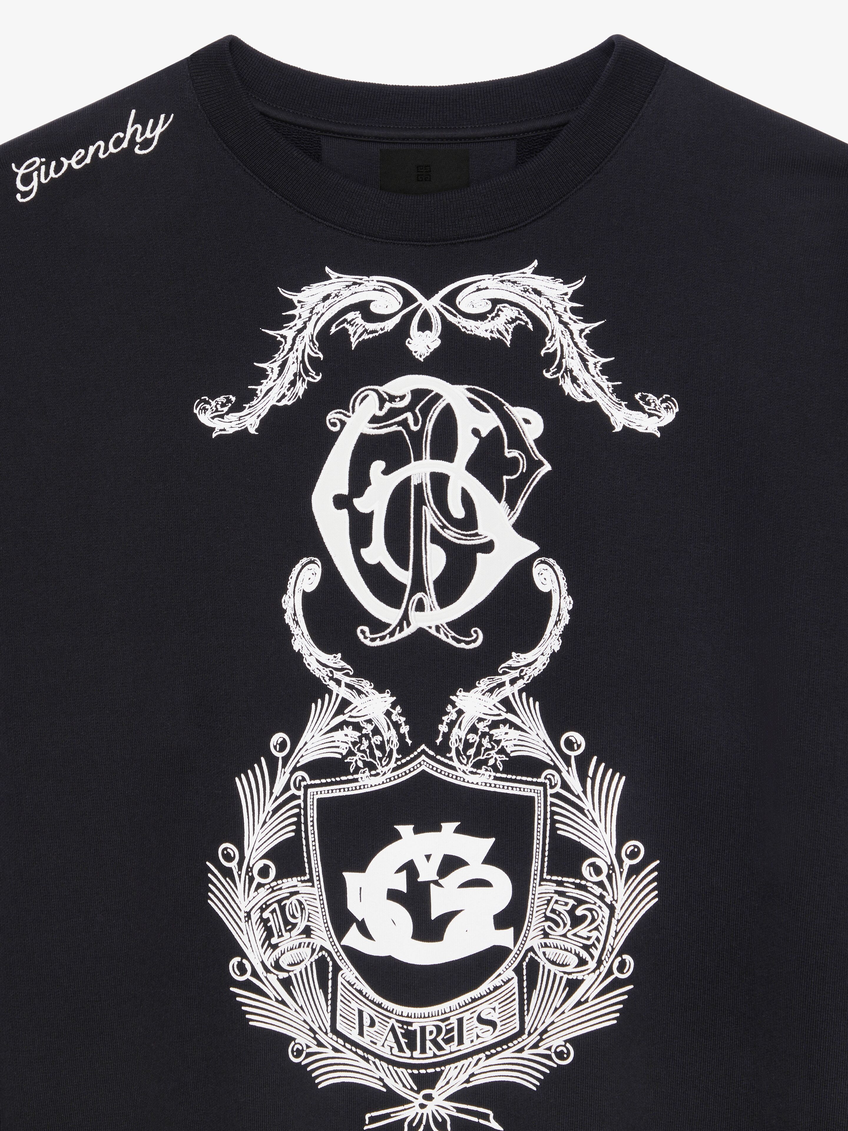 Givenchy o1w1db10325 Boxy Fit Sweatshirt in Black Size US XS / EU 42 / 0 - 2 Thumbnail